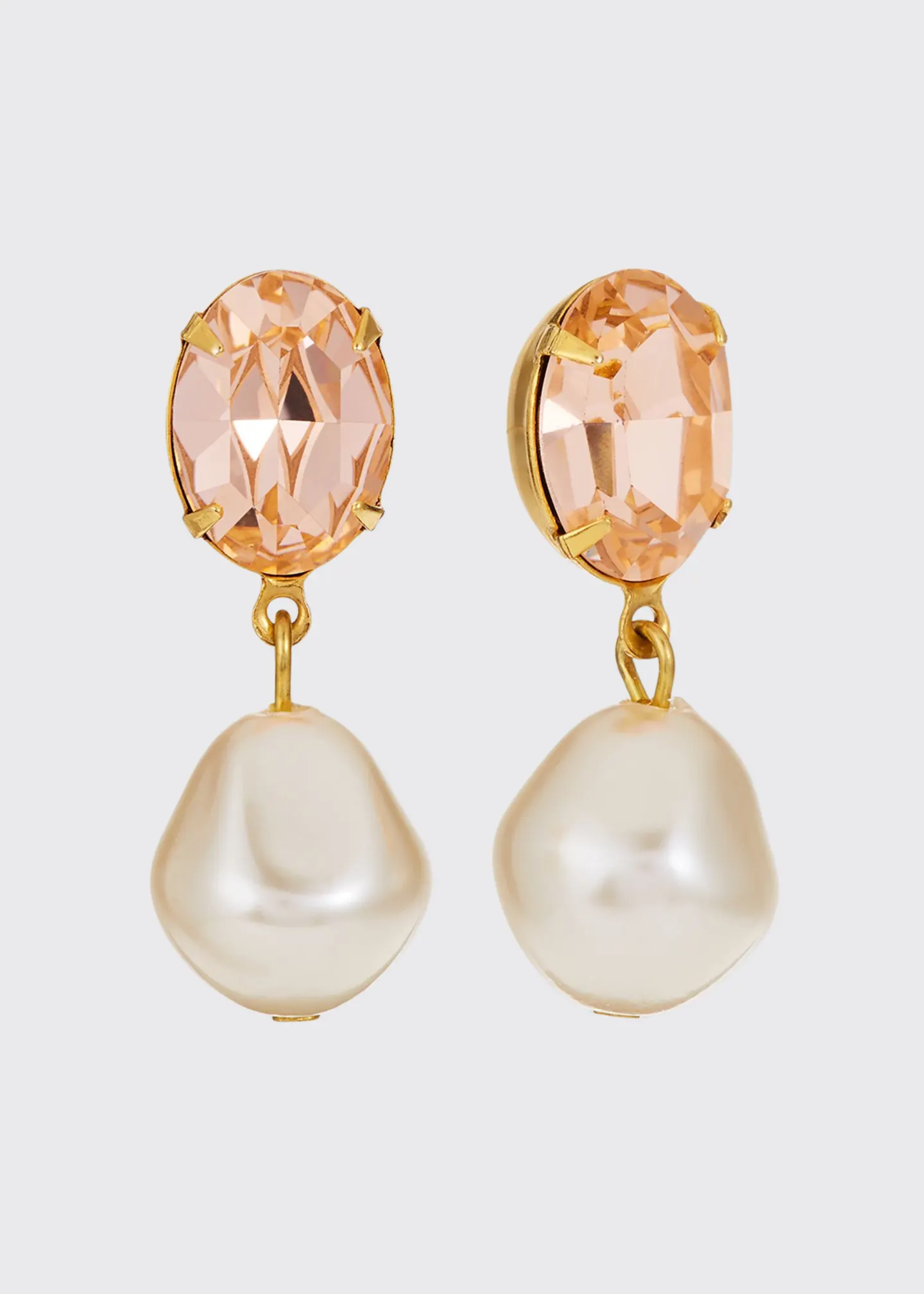 Jennifer Behr + Tunis Crystal-Pearl Drop Earrings