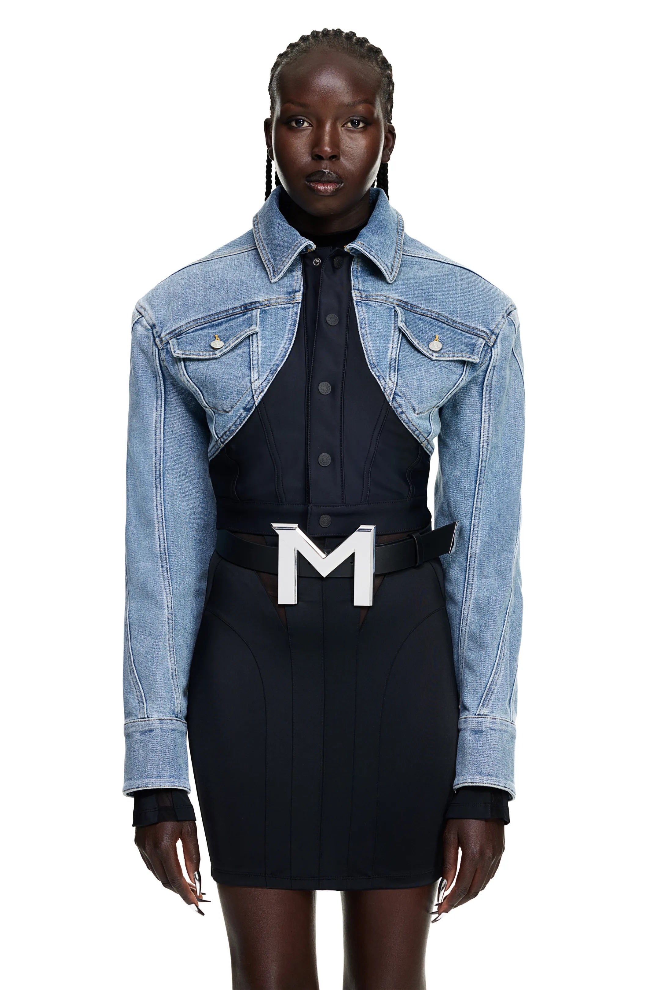 Denim and Diamond Crop Jean Jacket – SHE Amour Couture