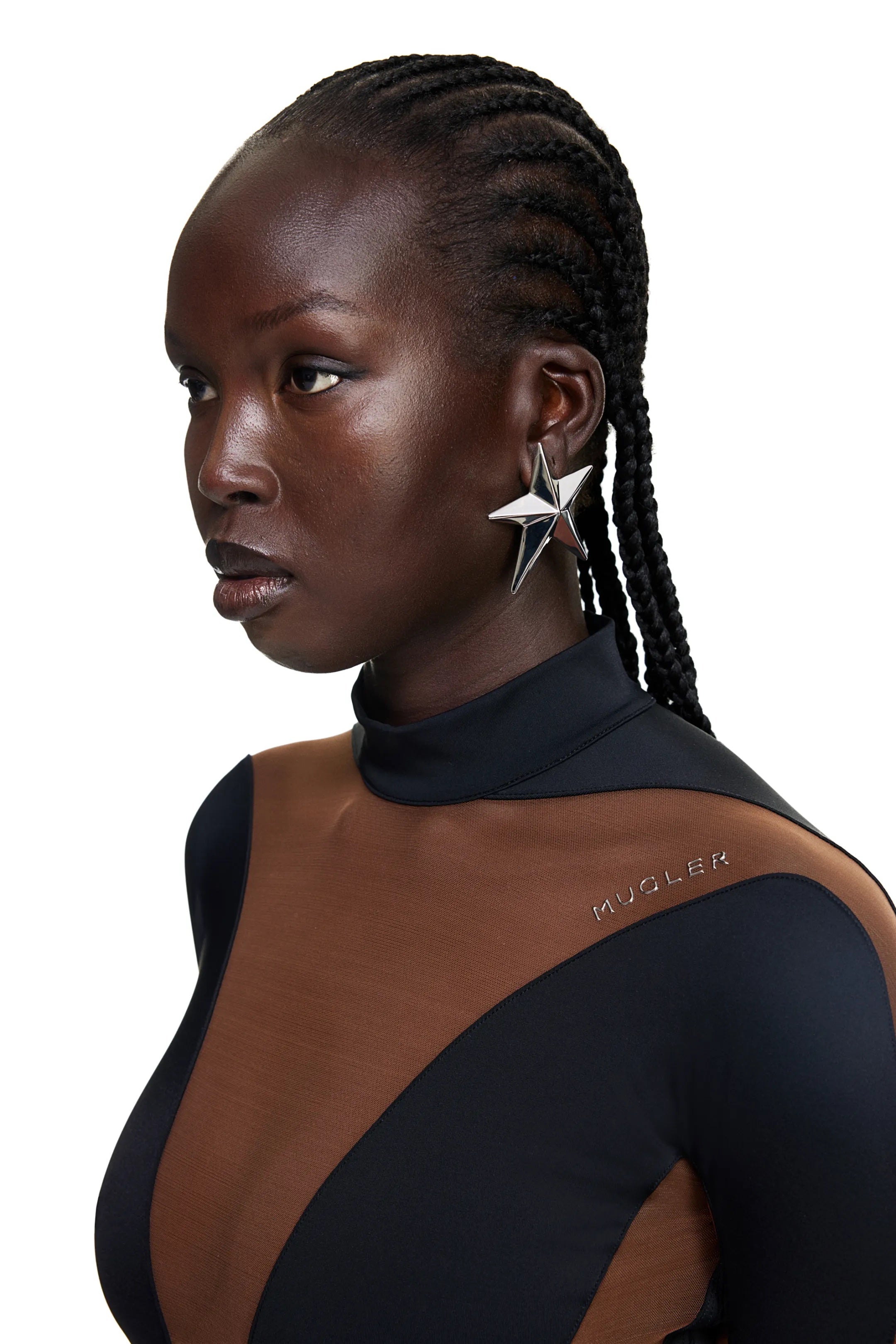 H&M x Mugler + Star-Shaped Earrings