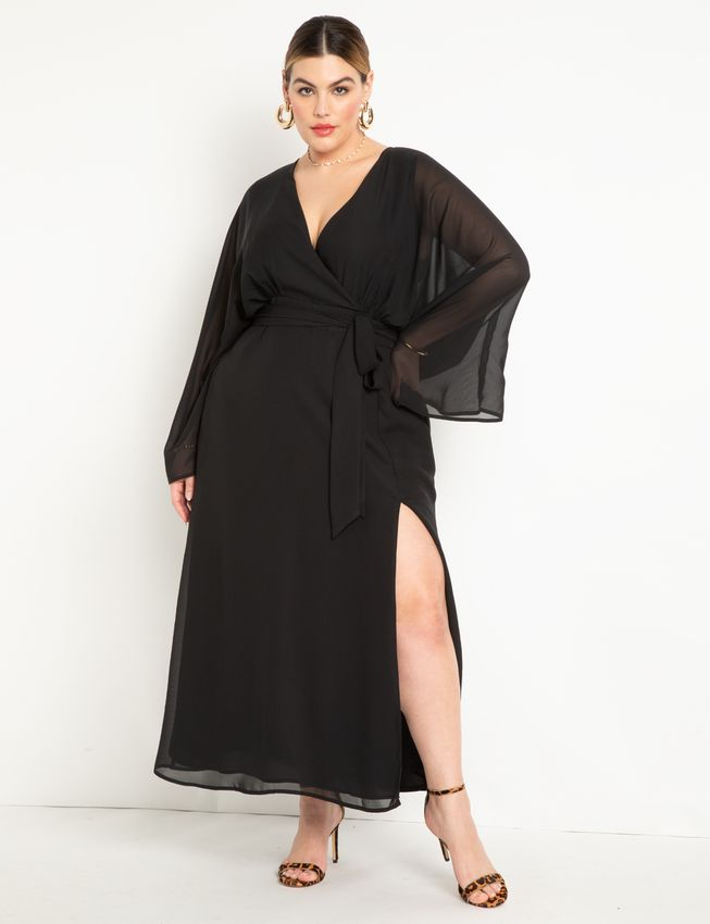 Eloquii + Surplice Bodice Maxi Dress