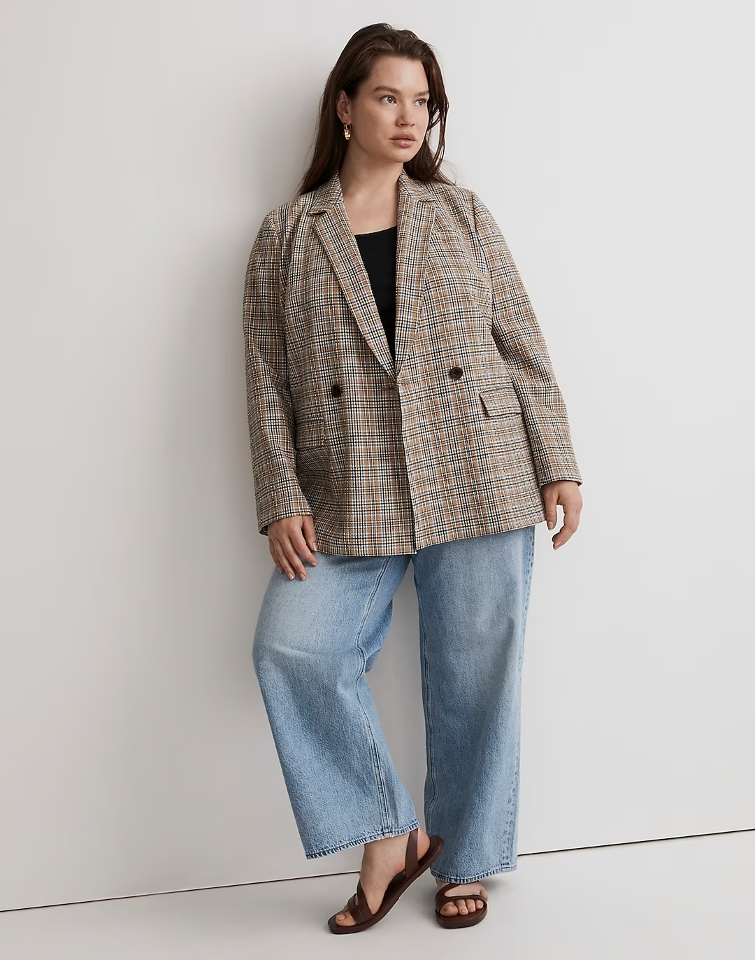 Caldwell plaid double breasted 2025 blazer