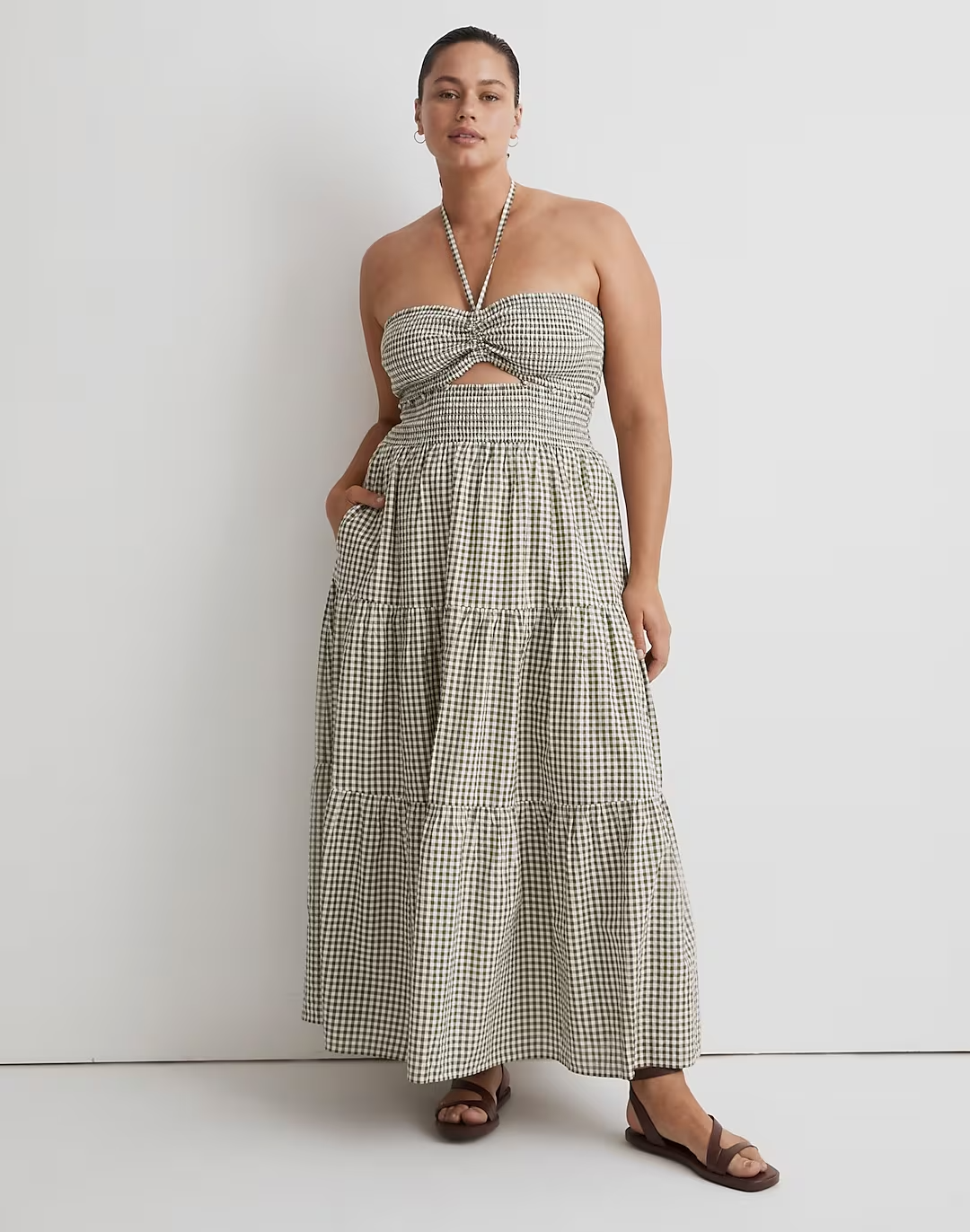 Gingham sales halter dress