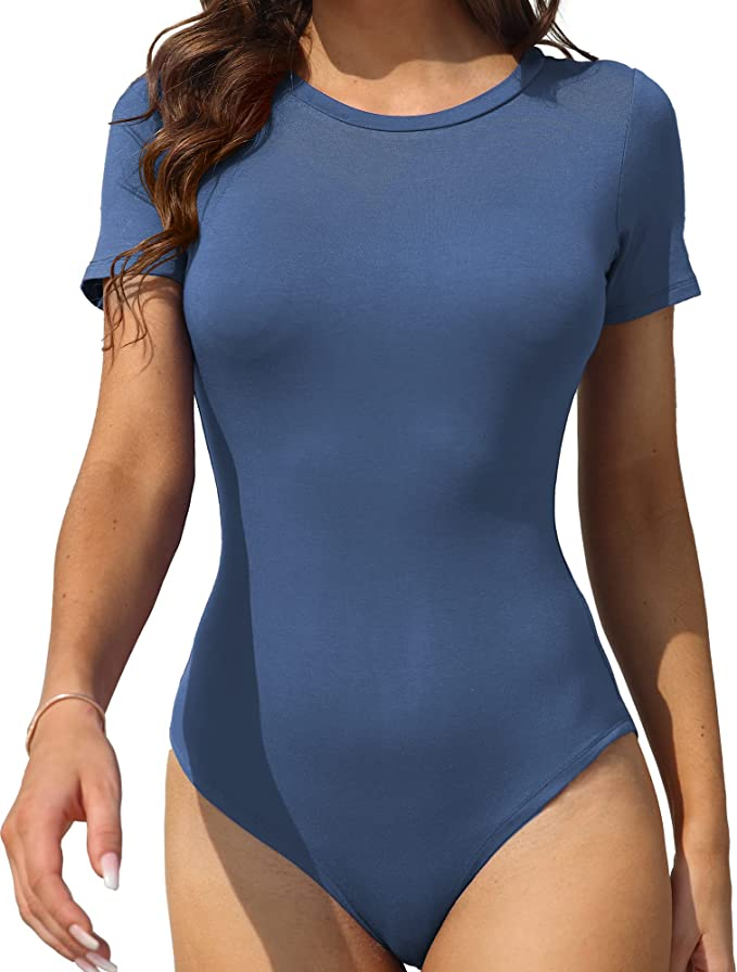  V Neck Bodysuit For Women Thong Tummy Control Short
