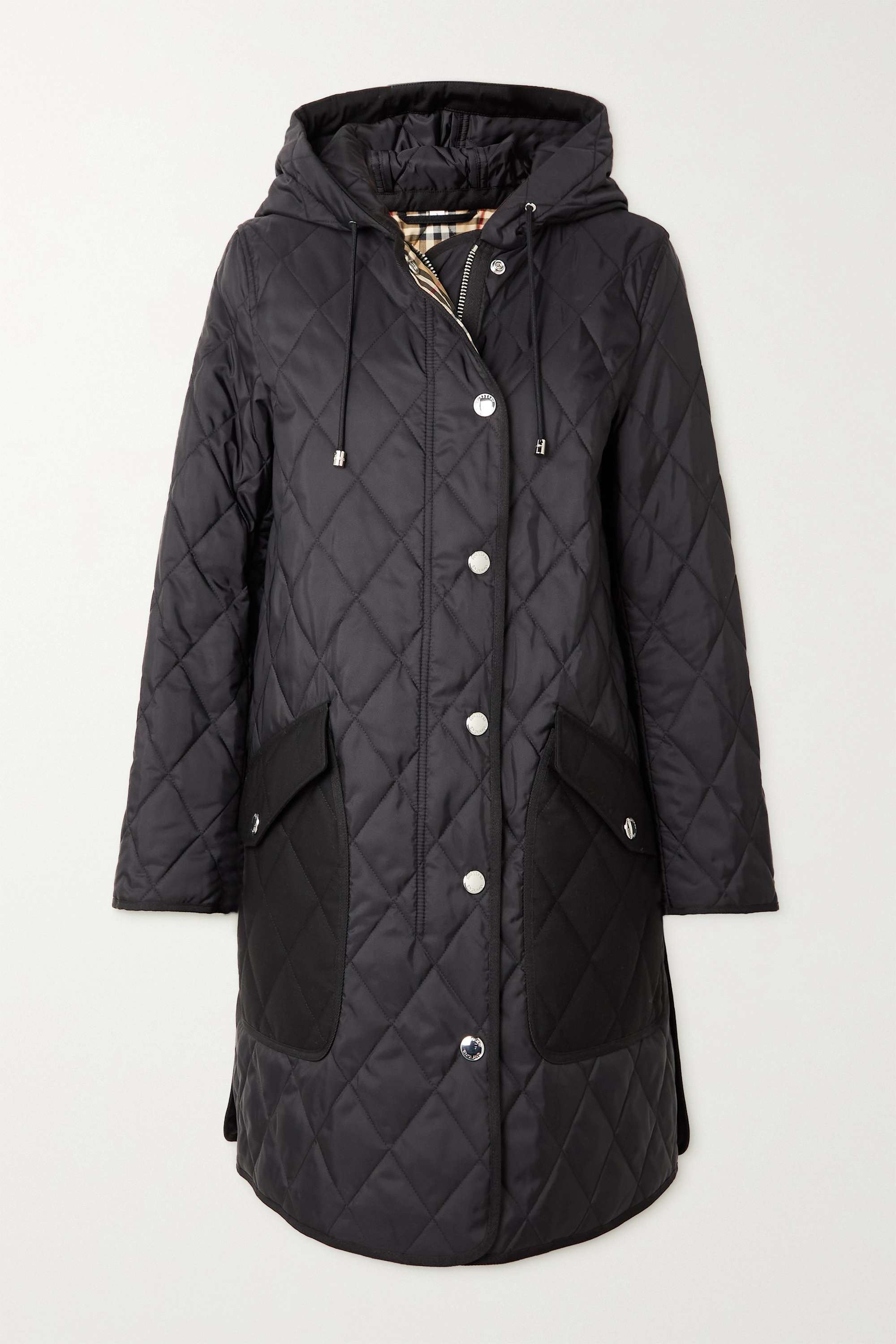 Burberry + Hooded Quilted Padded Shell Coat