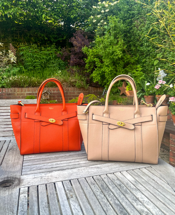 mulberry Bayswater backpack scarlet red leather small classic grain bag