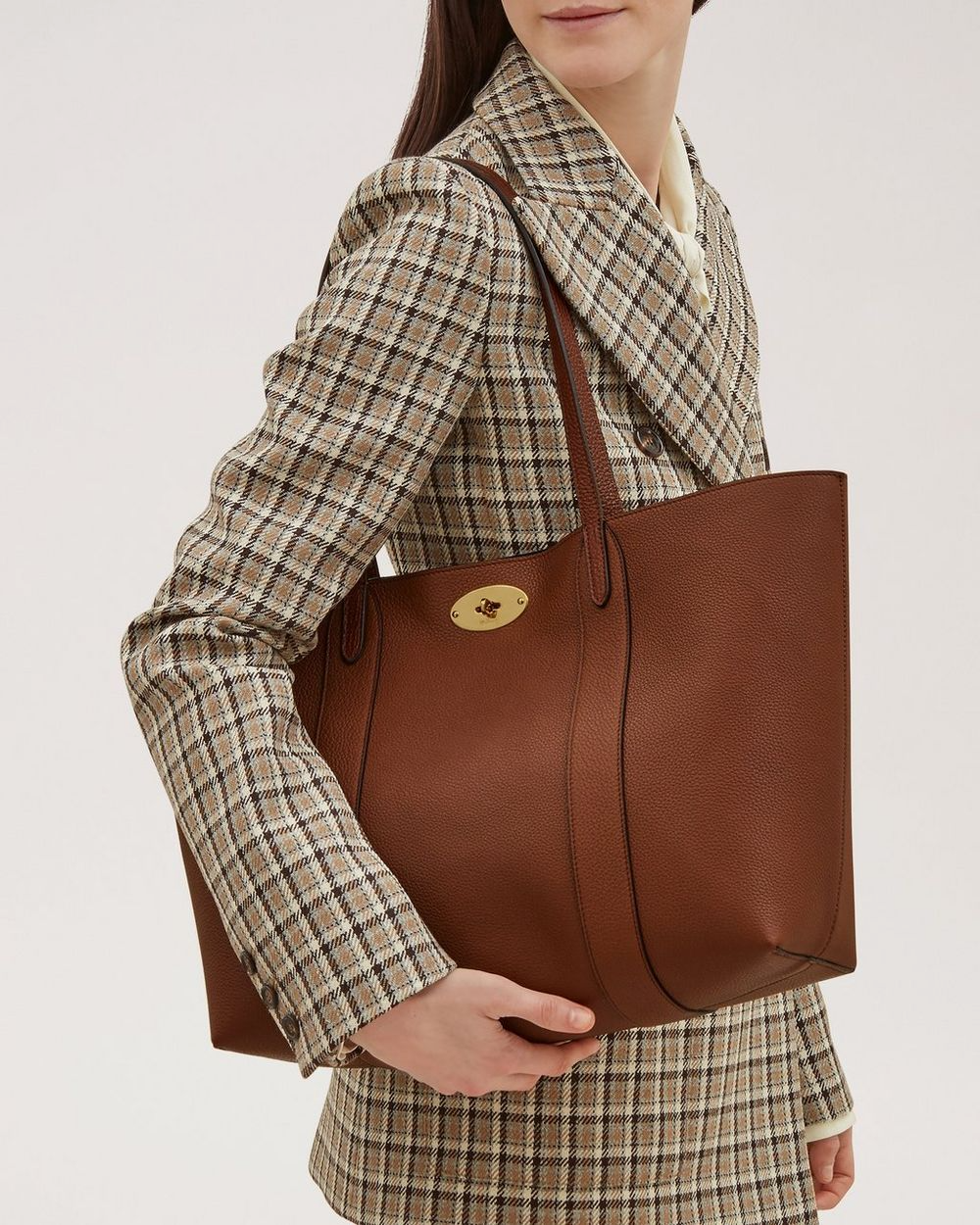 Mulberry bayswater small grained leather tote deals