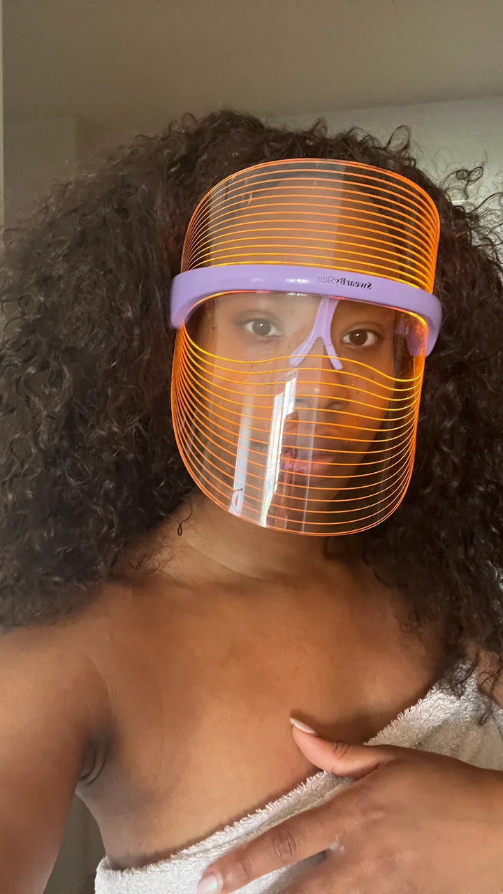 Reviewing SwearBy Skin LED Mask On Black Skin