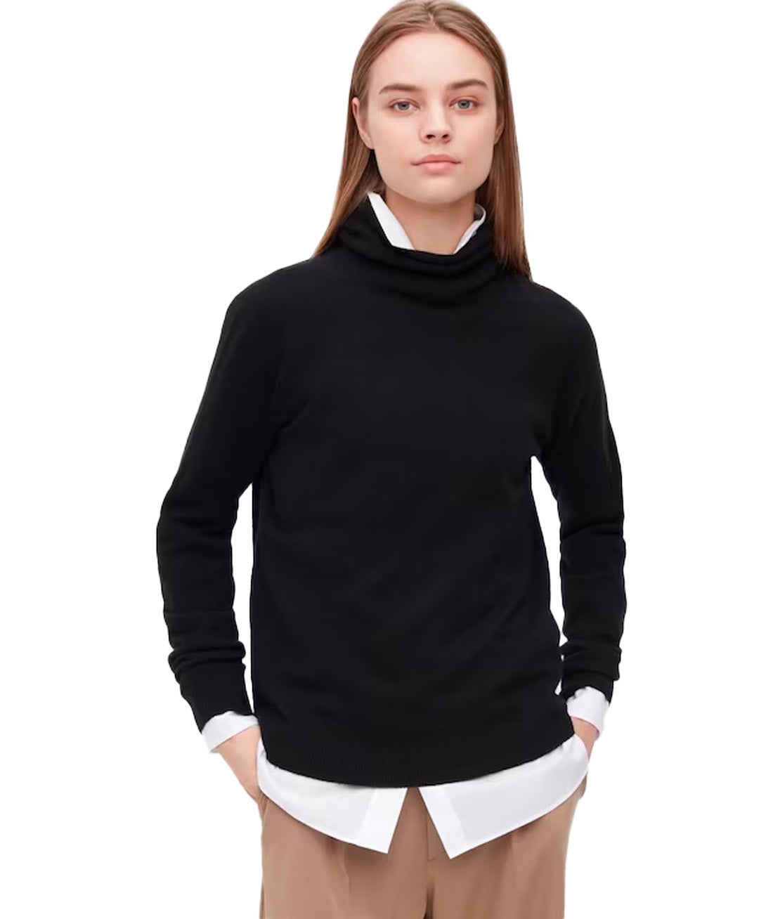 Uniqlo + 3D Knit Cashmere Turtleneck Sweater