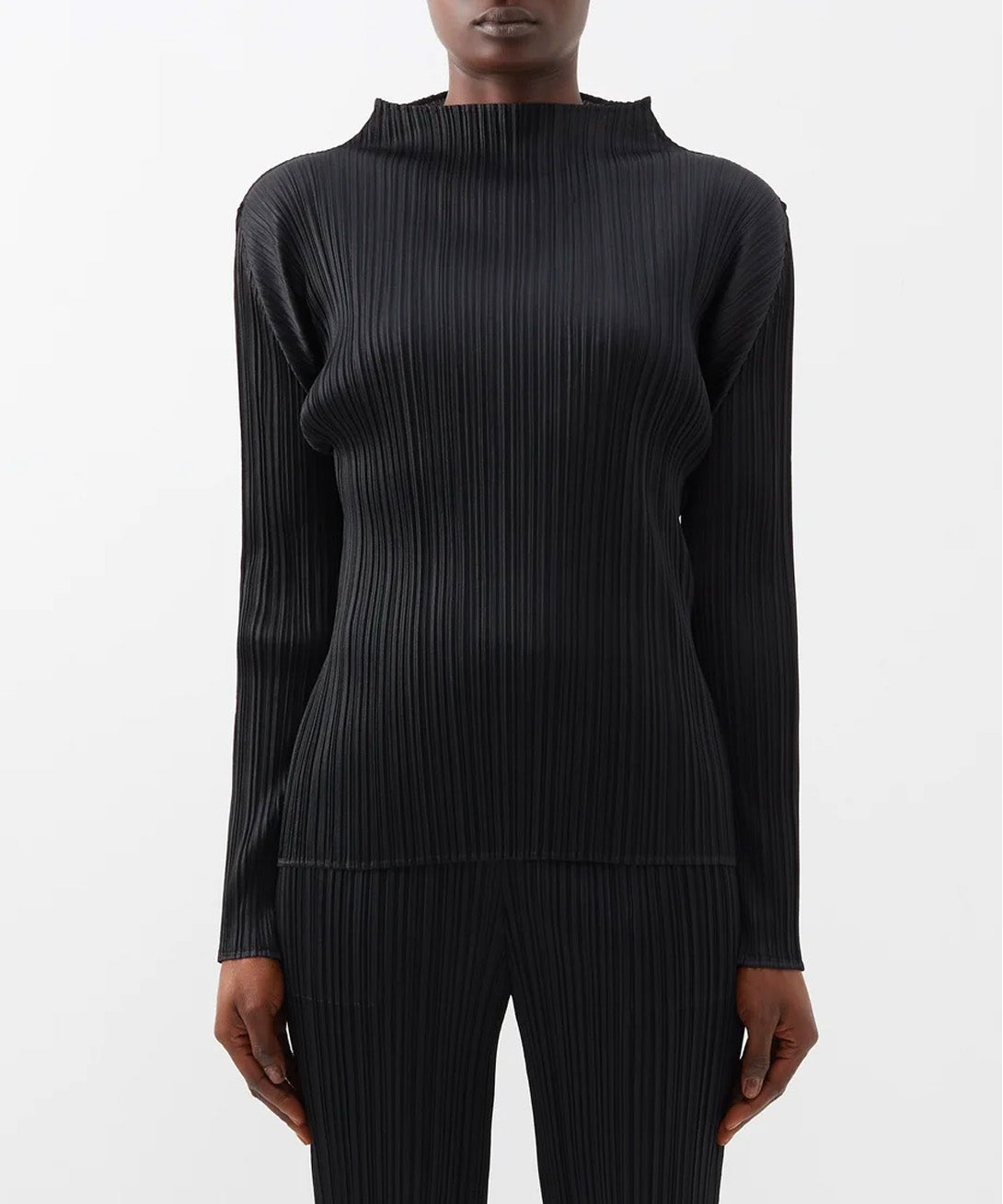 PLEATS PLEASE ISSEY MIYAKE + High-Neck Technical-Pleated Top