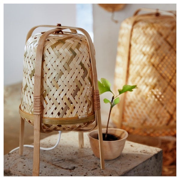 IKEA Knixhult Table Lamp Bamboo Handmade
