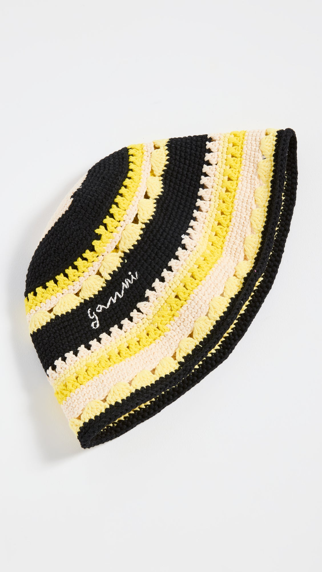 【専用】GANNI HAT可愛い小花柄 新品未使用品 GANNI ガニー バケットハット COTTON CROCHET BUCKET HAT A5794