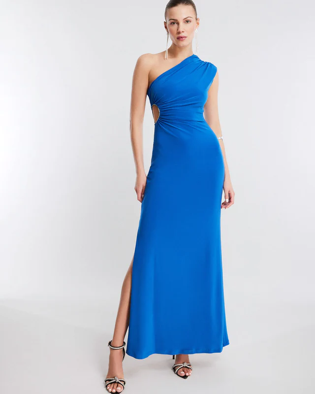 Bcbg one shoulder clearance gown