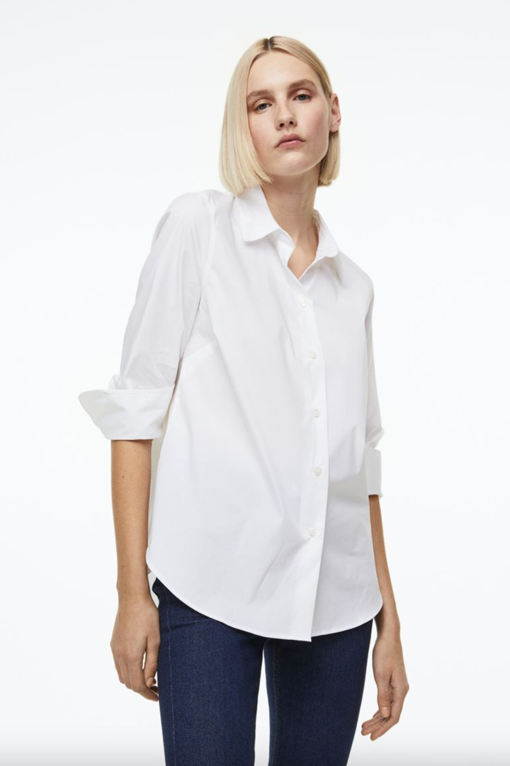 White dress shirt womens 2025 h&m