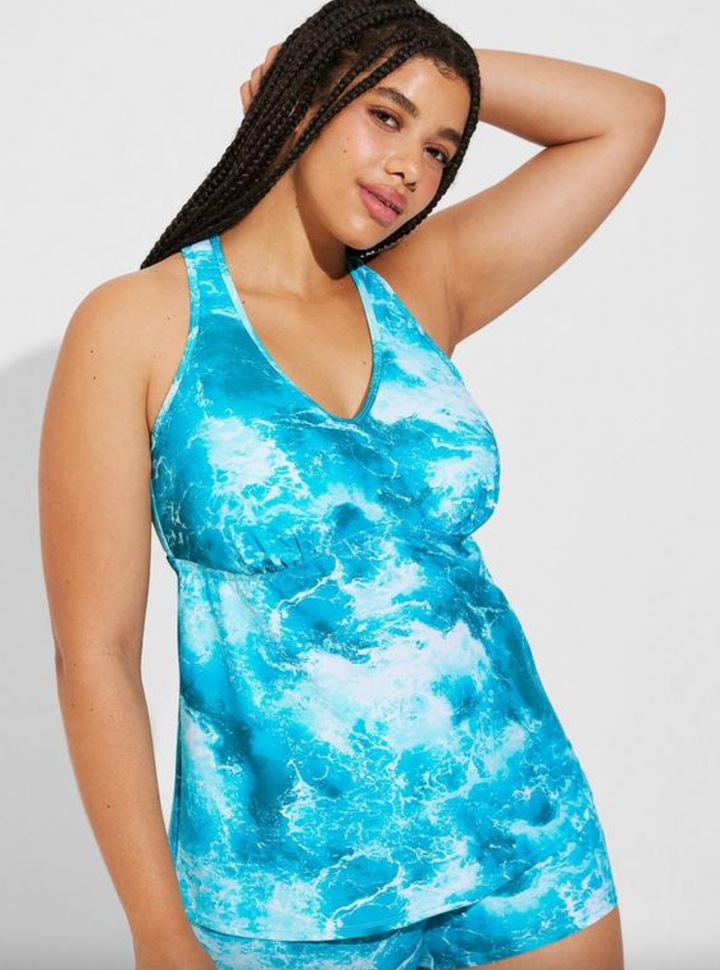 Plus size 2025 racerback swim top