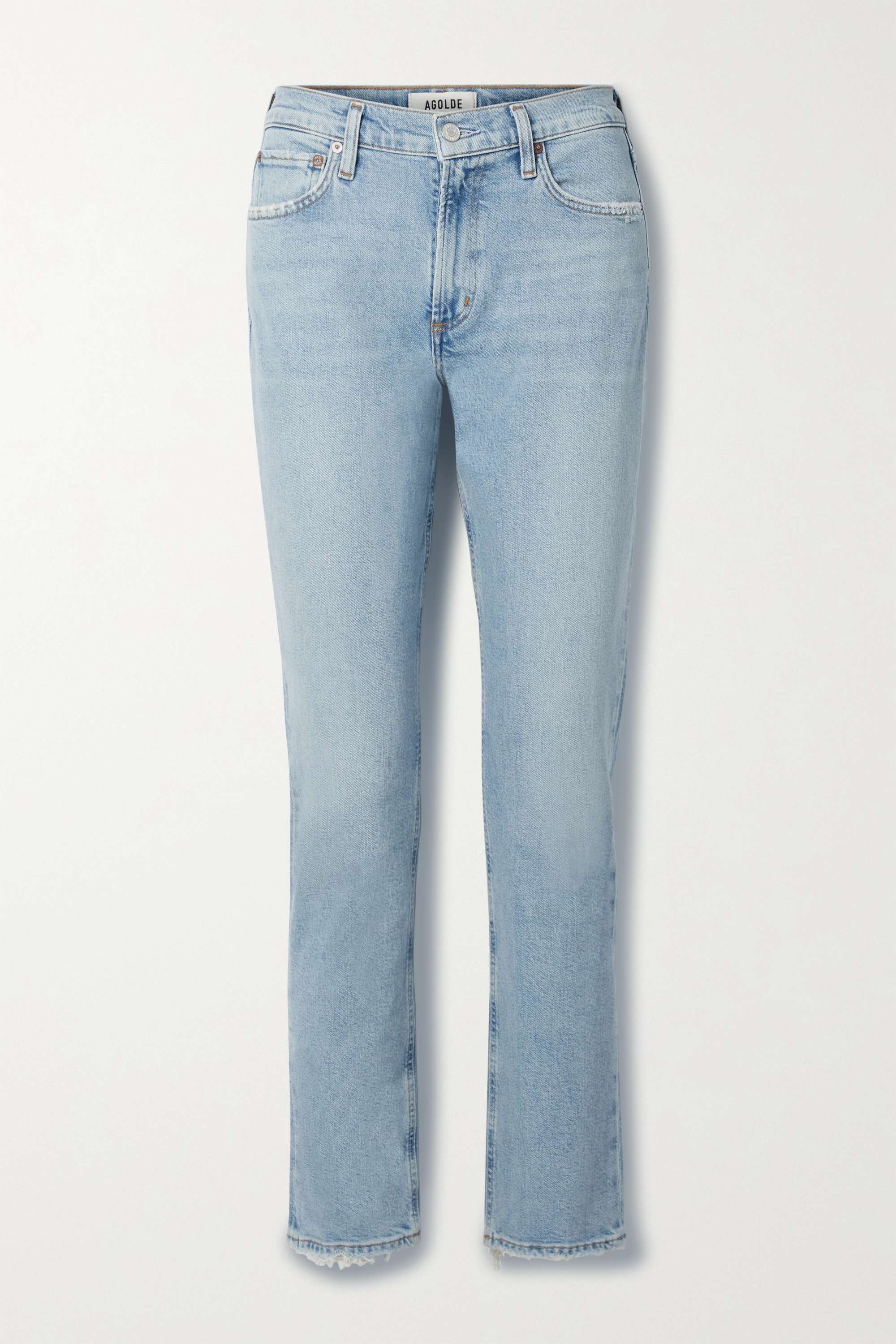 Agolde + Lyle Low-Rise Straight-Leg Jeans