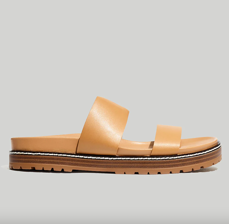 Madewell The Charley Double Strap Slide Sandal