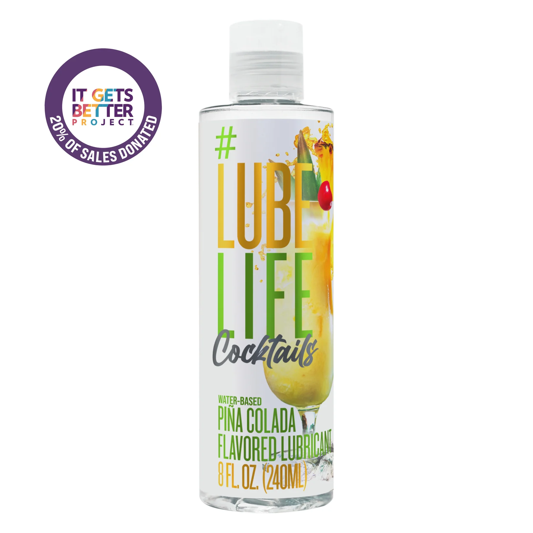 LubeLife + Water-Based Piña Colada Flavored Lubricant