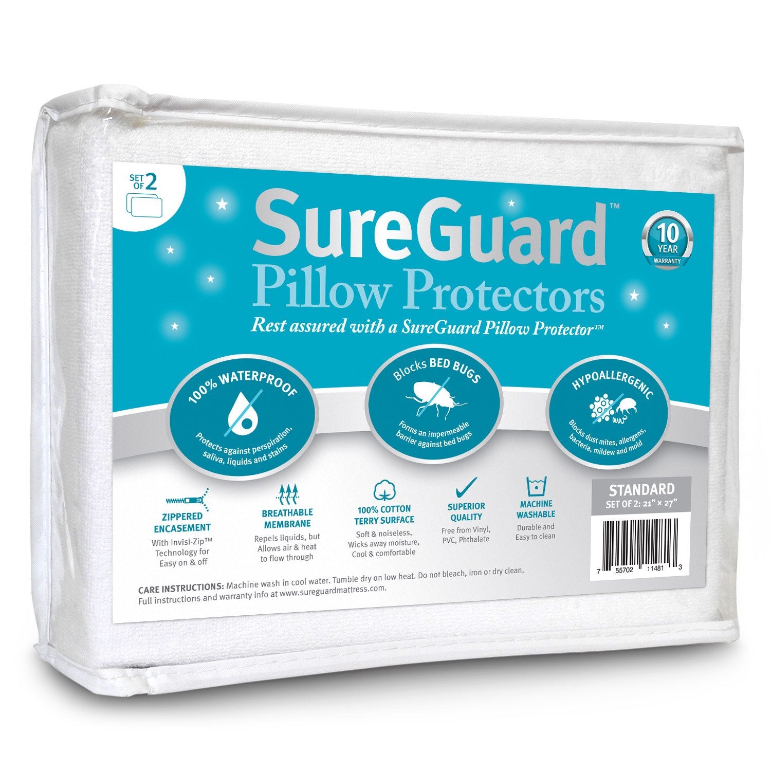 SureGuard Mattress Protectors + SureGuard Pillow Protectors
