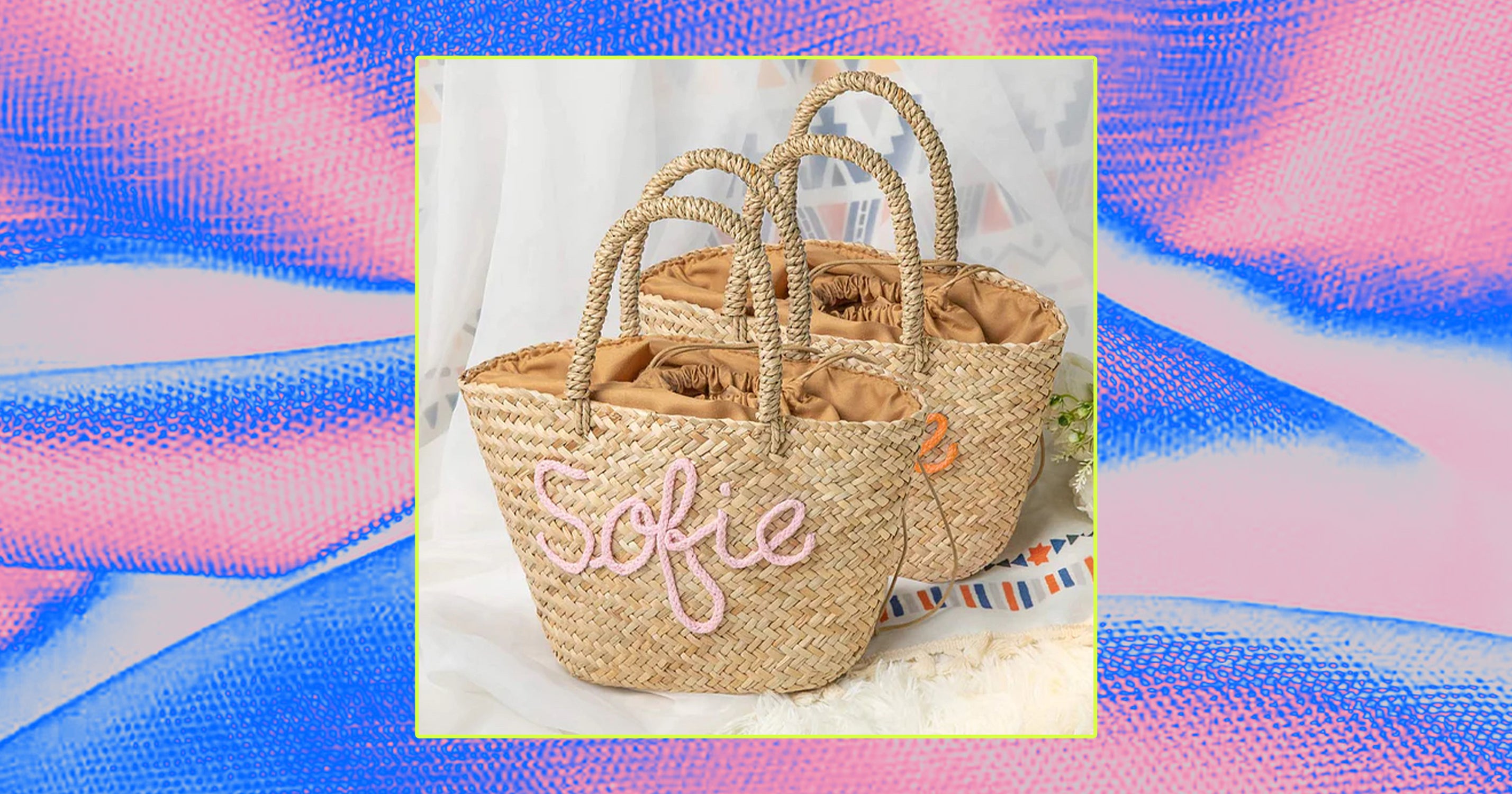 Personalized Monogram Tote Bag  Initial Luxury Totes for Beach