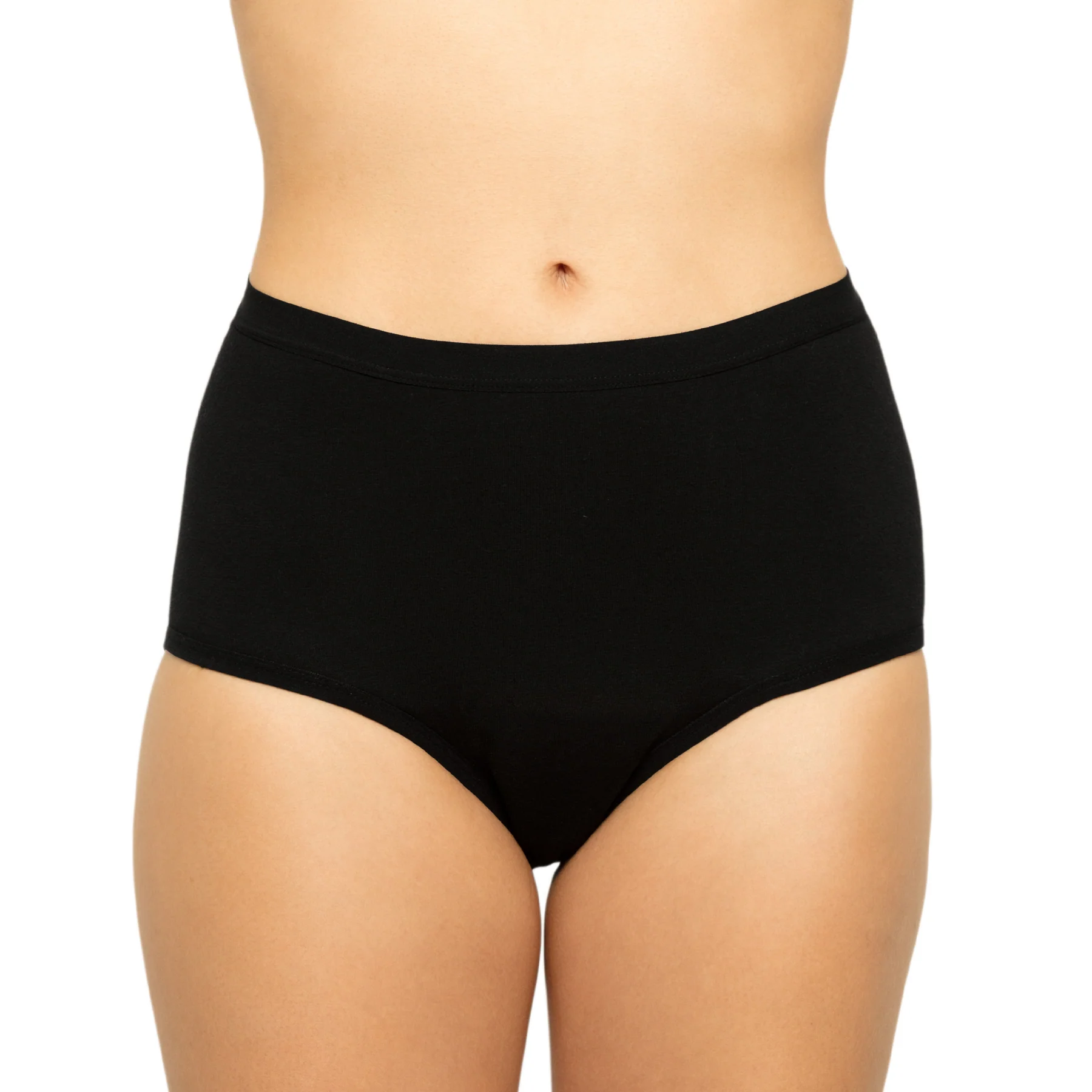 Plus Size Ladies White Black Skin Control brief hold in underwear