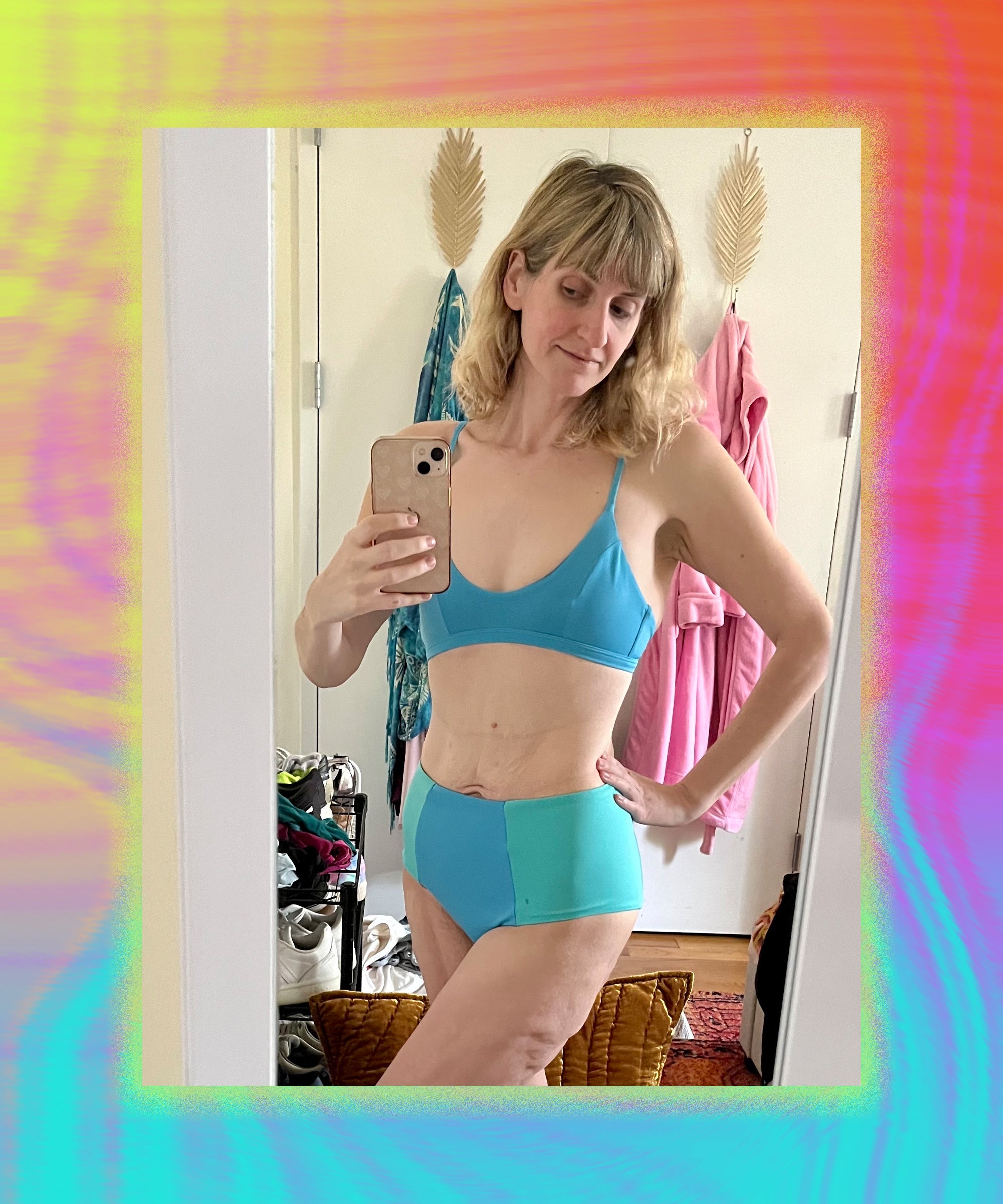 The Charlotte Retro Halter Bikini Swim Top