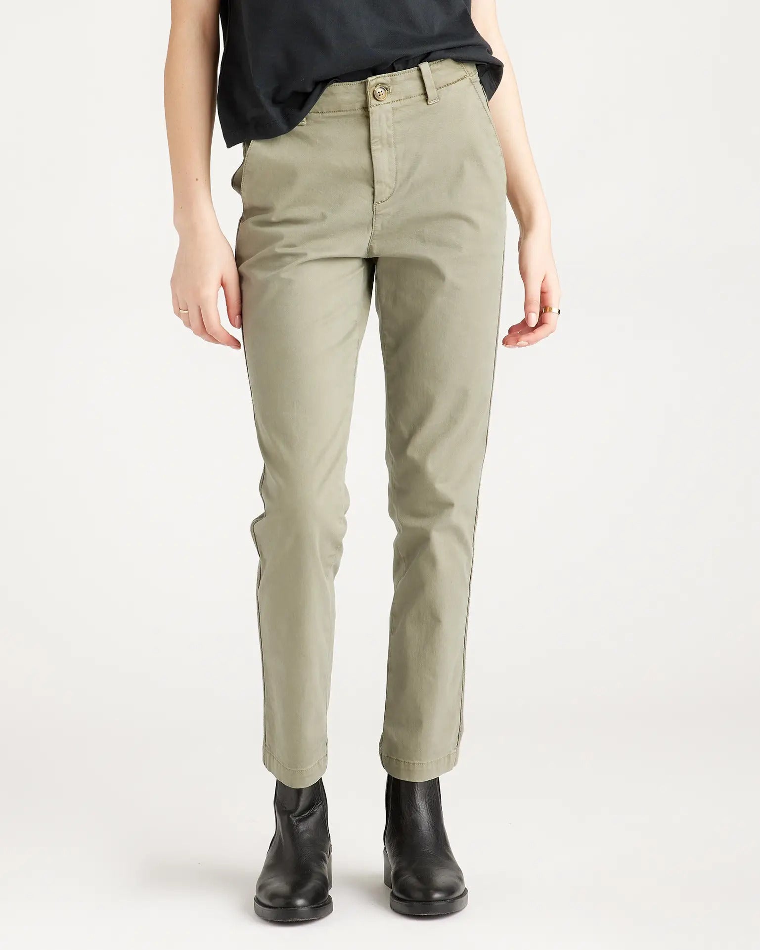 Quince + Stretch Cotton Twill Girlfriend Chino Pants