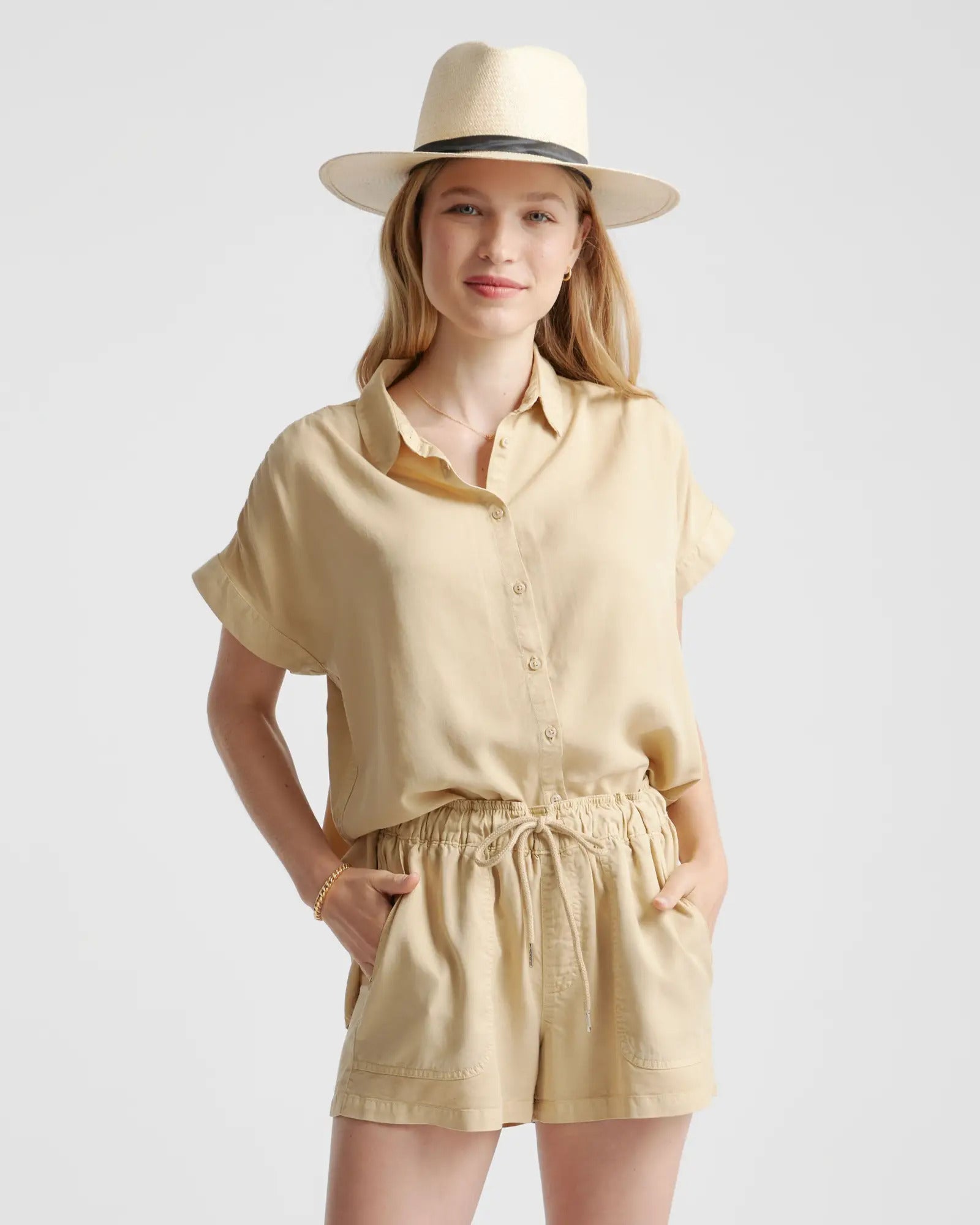 Quince + Vintage Wash Tencel Camp Shirt