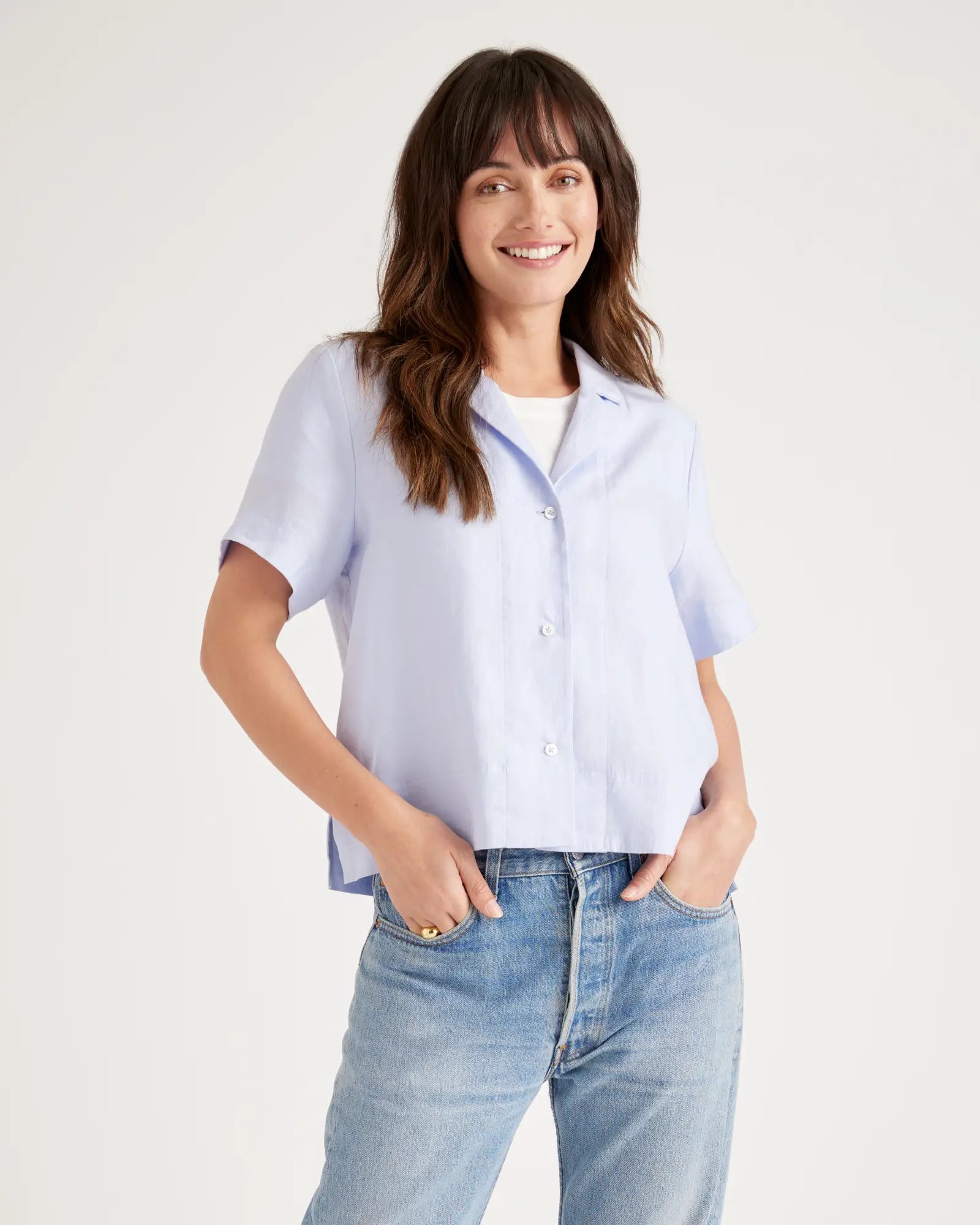 Quince + 100 European Linen Short Sleeve Shirt