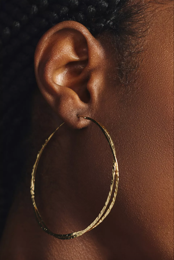 Real hoop sales earrings gold