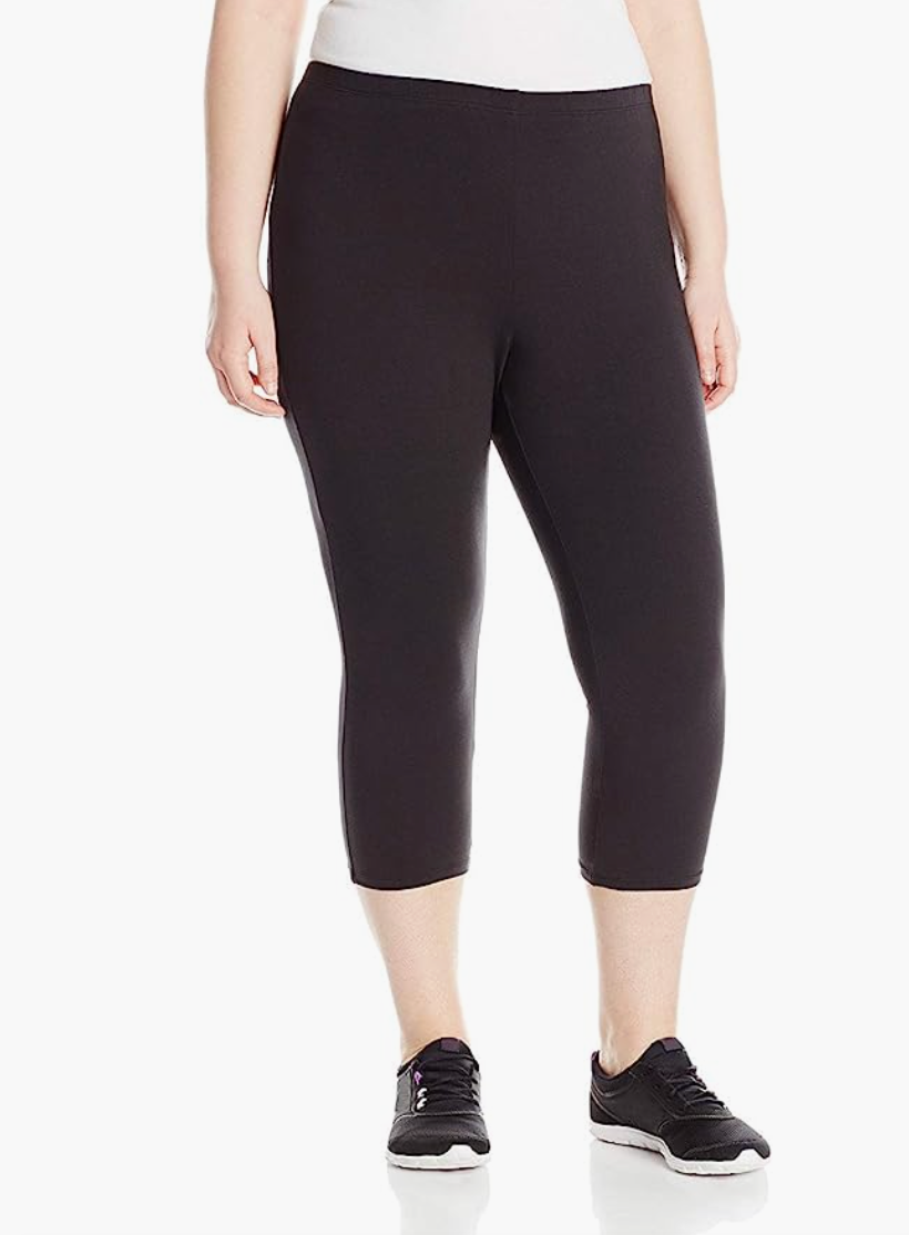 Just My Size + Women’s Plus Size Stretch Jersey Capri Leggings