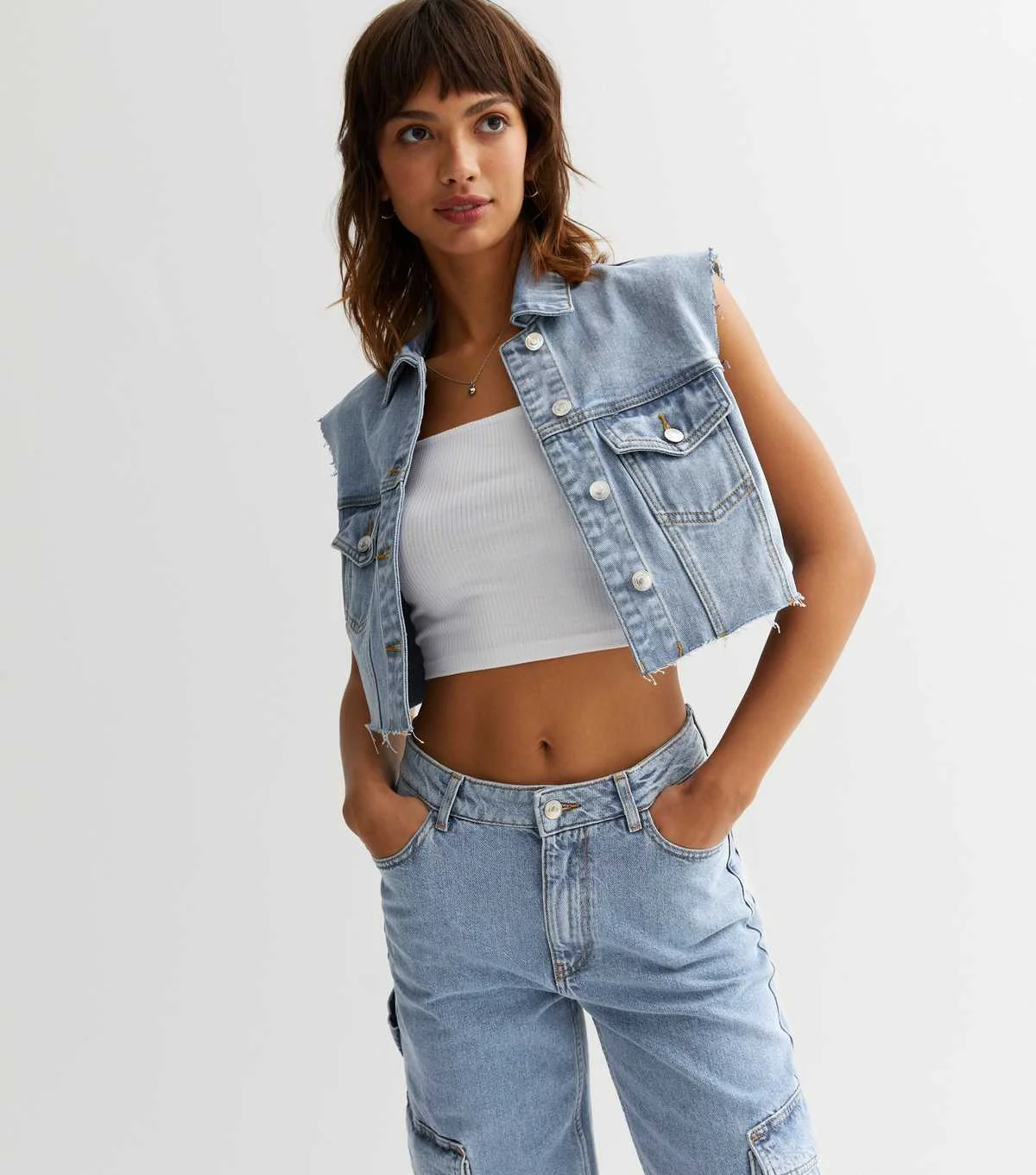 New look cropped denim 2025 jacket