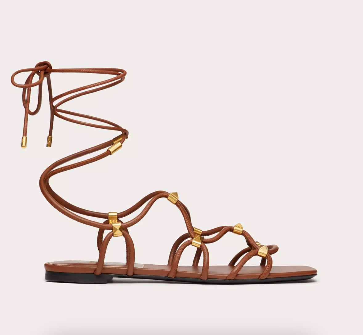 Valentino + Rockstud Net Kidskin Sandal