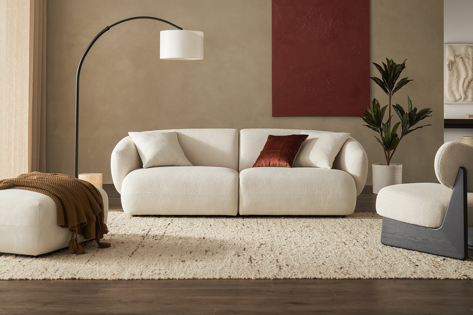 Castlery + Auburn Performance Bouclé Sofa