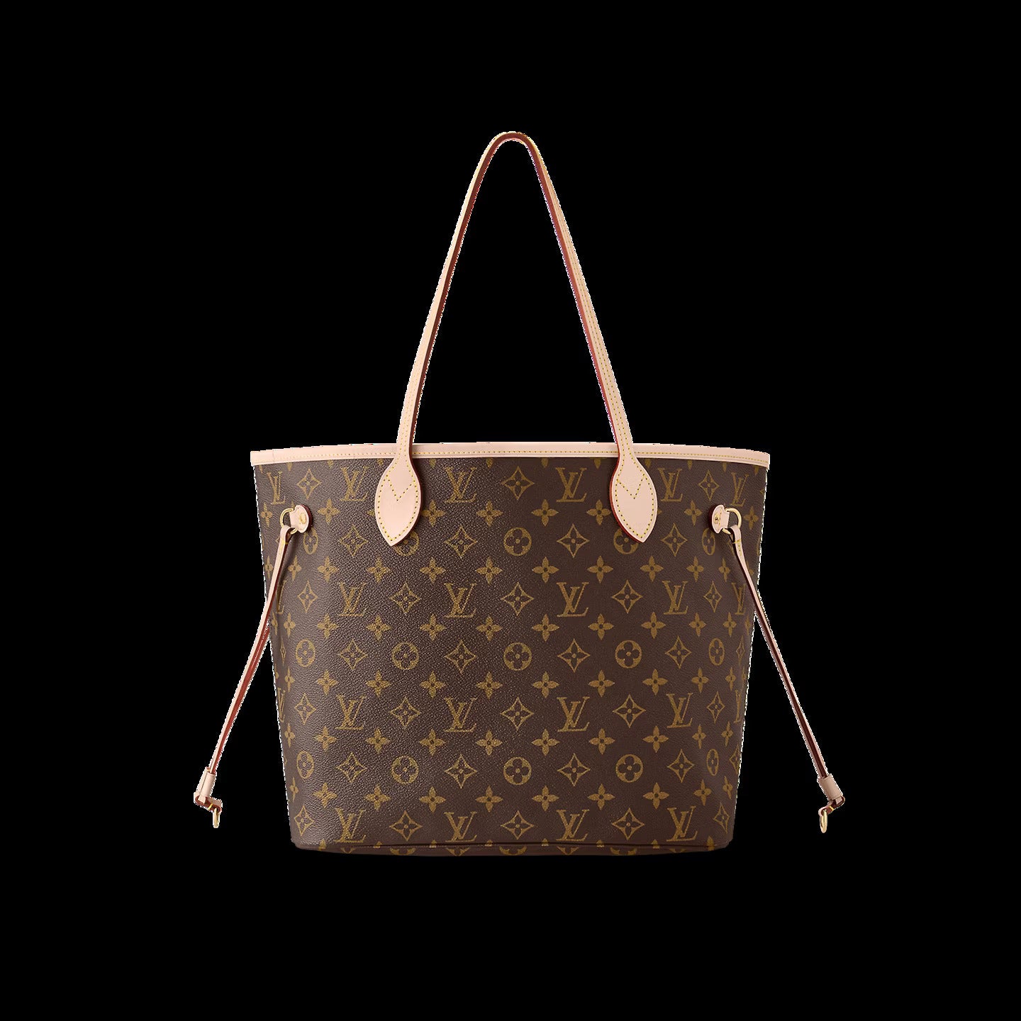 LOUIS VUITTON Neverfull MM Monogram Canvas Shoulder Bag Brown - New Ye