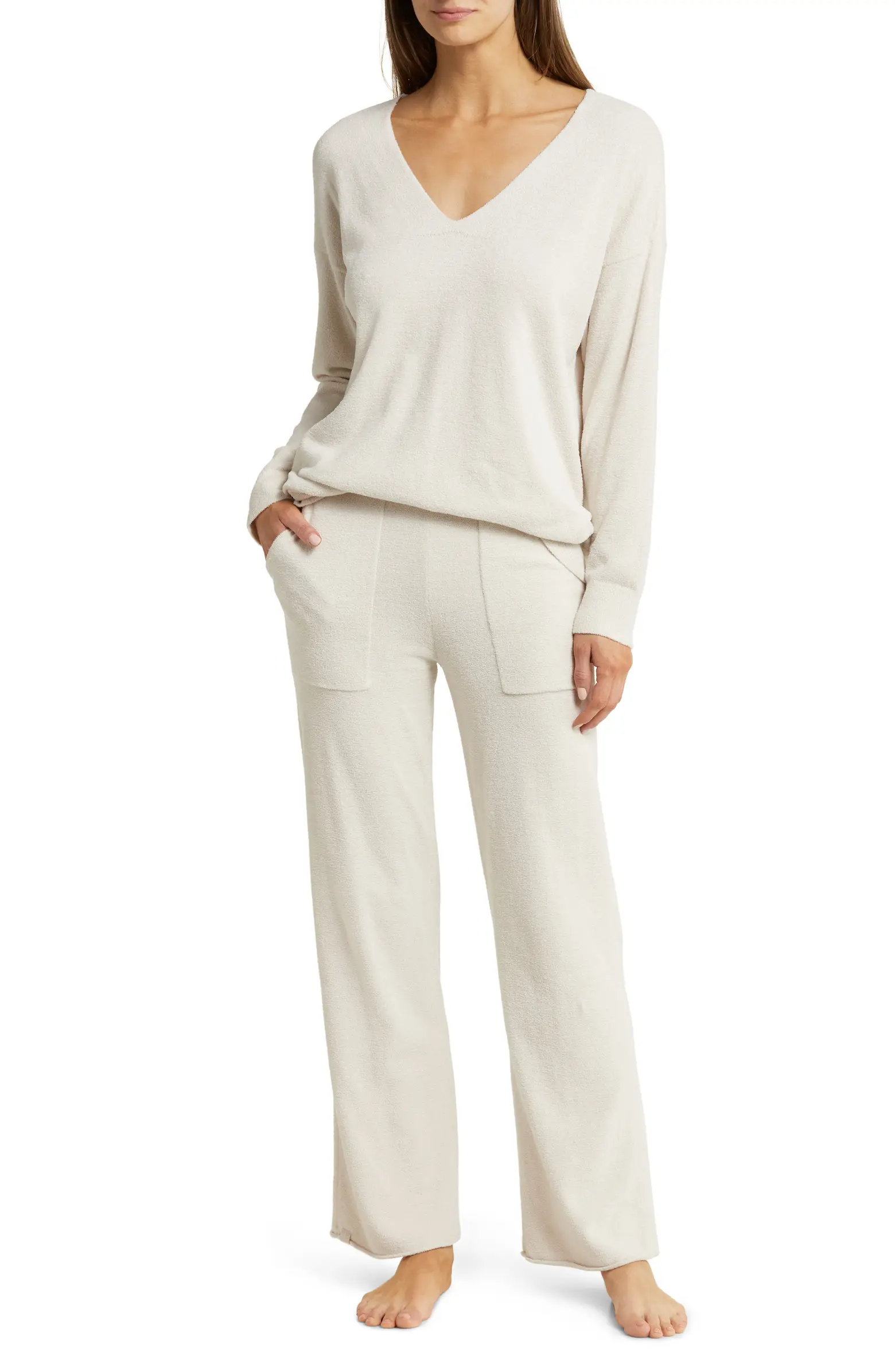 BAREFOOT DREAMS® + CozyChic Ultra Lite Long Sleeve Lounge Shirt & Pants