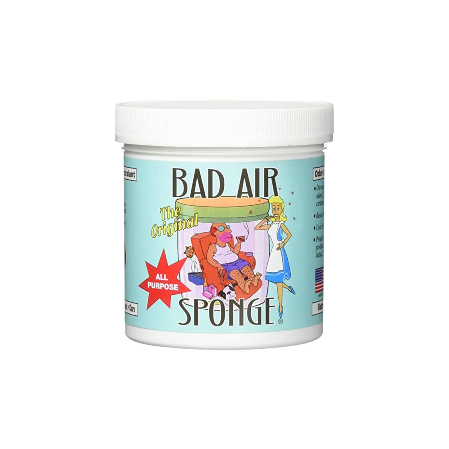 Bad Air Sponge + Bad Air Sponge The ORIGINAL Odor Absorbing Neutralant,  14oz(Packaging May Vary)