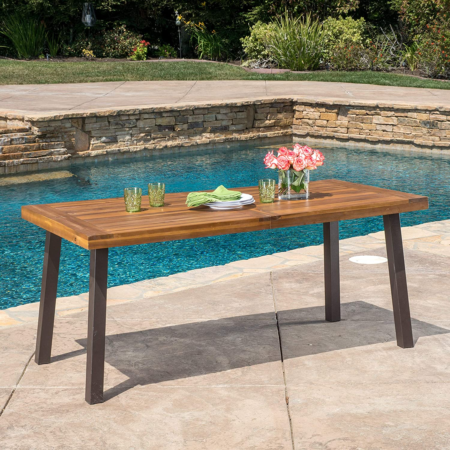 Christopher Knight Home Spanish Bay Acacia Wood Outdoor Dining Table