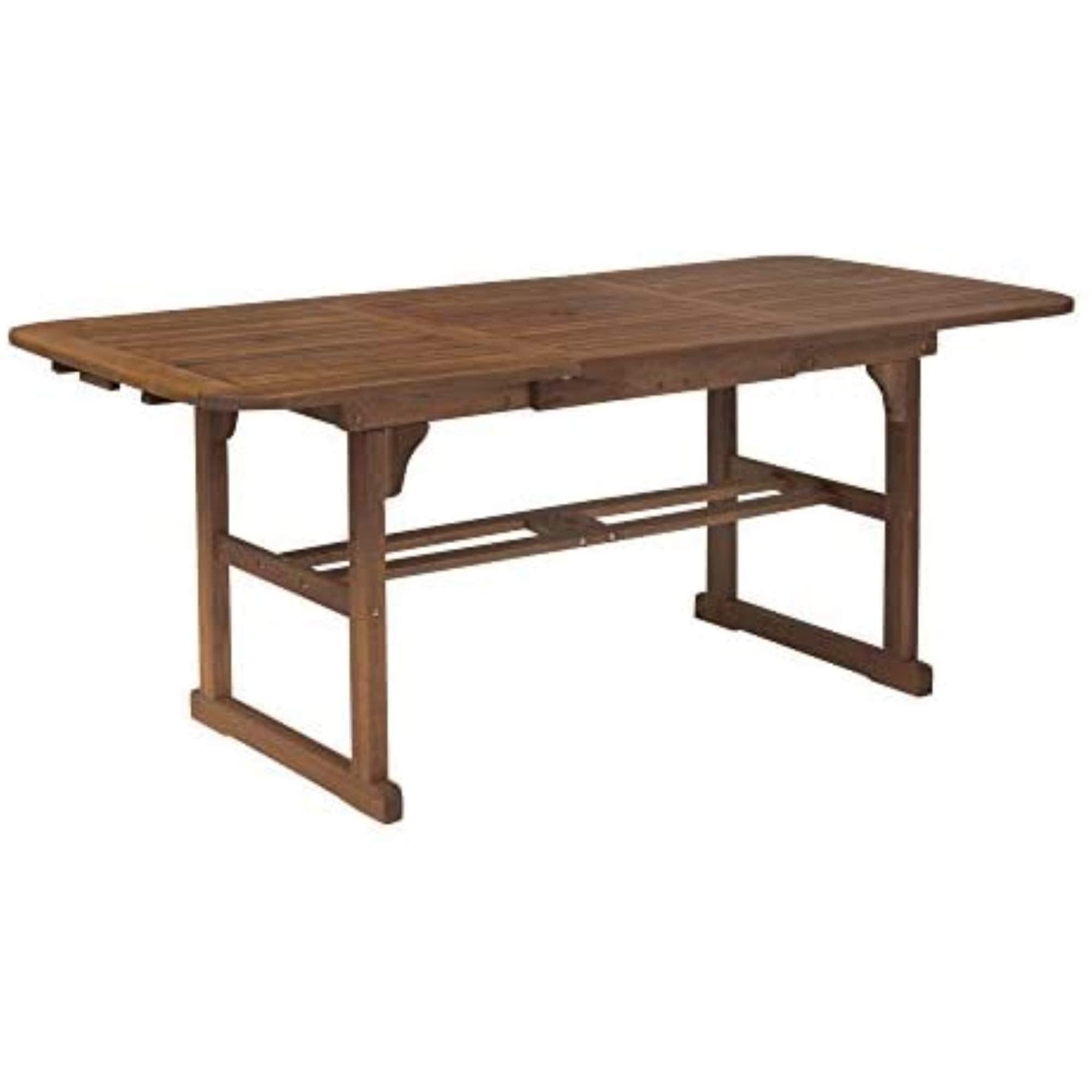 Walker Edison + Walker Edison Maui Modern Solid Acacia Wood Slatted