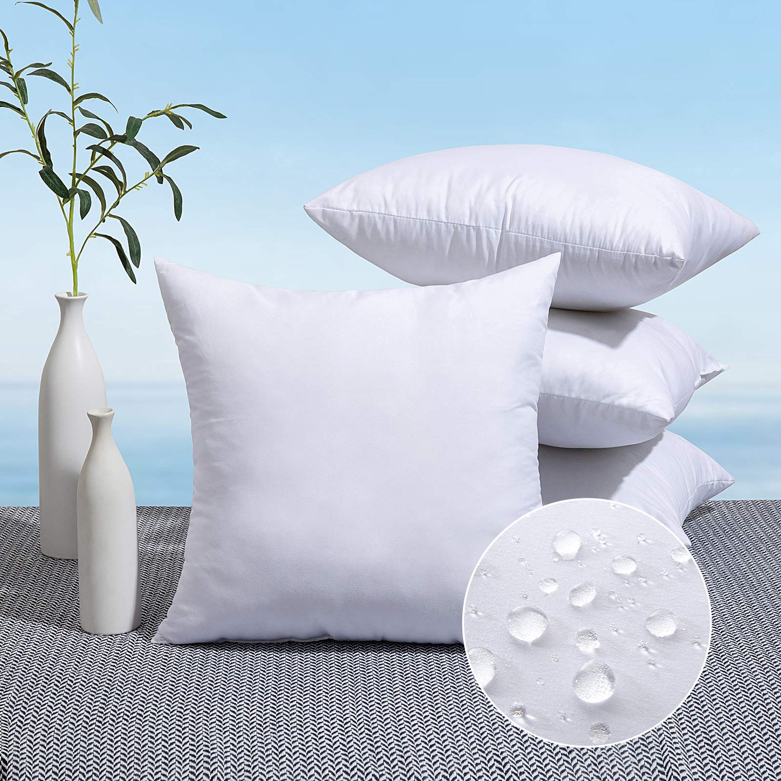 MIULEE + Outdoor WaterResistant Pillow Inserts