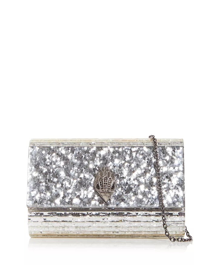 Kurt Geiger London Party Rainbow Glitter Eagle Clutch Crossbody Bag