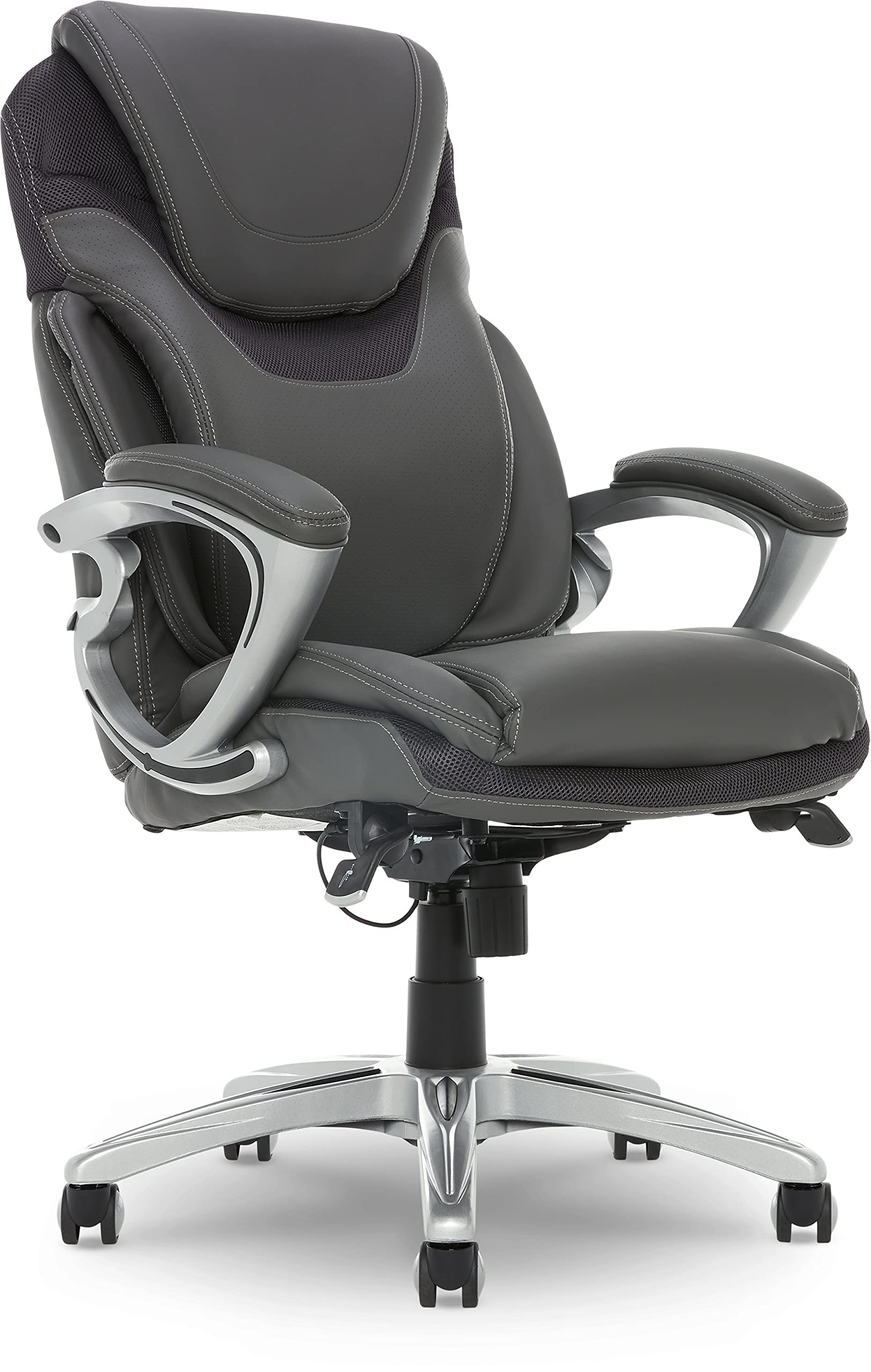 Serta Style Leighton Home Office Chair - Gray Bonded Leather