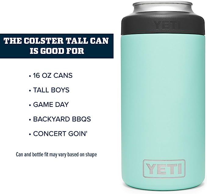 Yeti Rambler Seafoam Tall Colster Can Insulator, 16 oz.