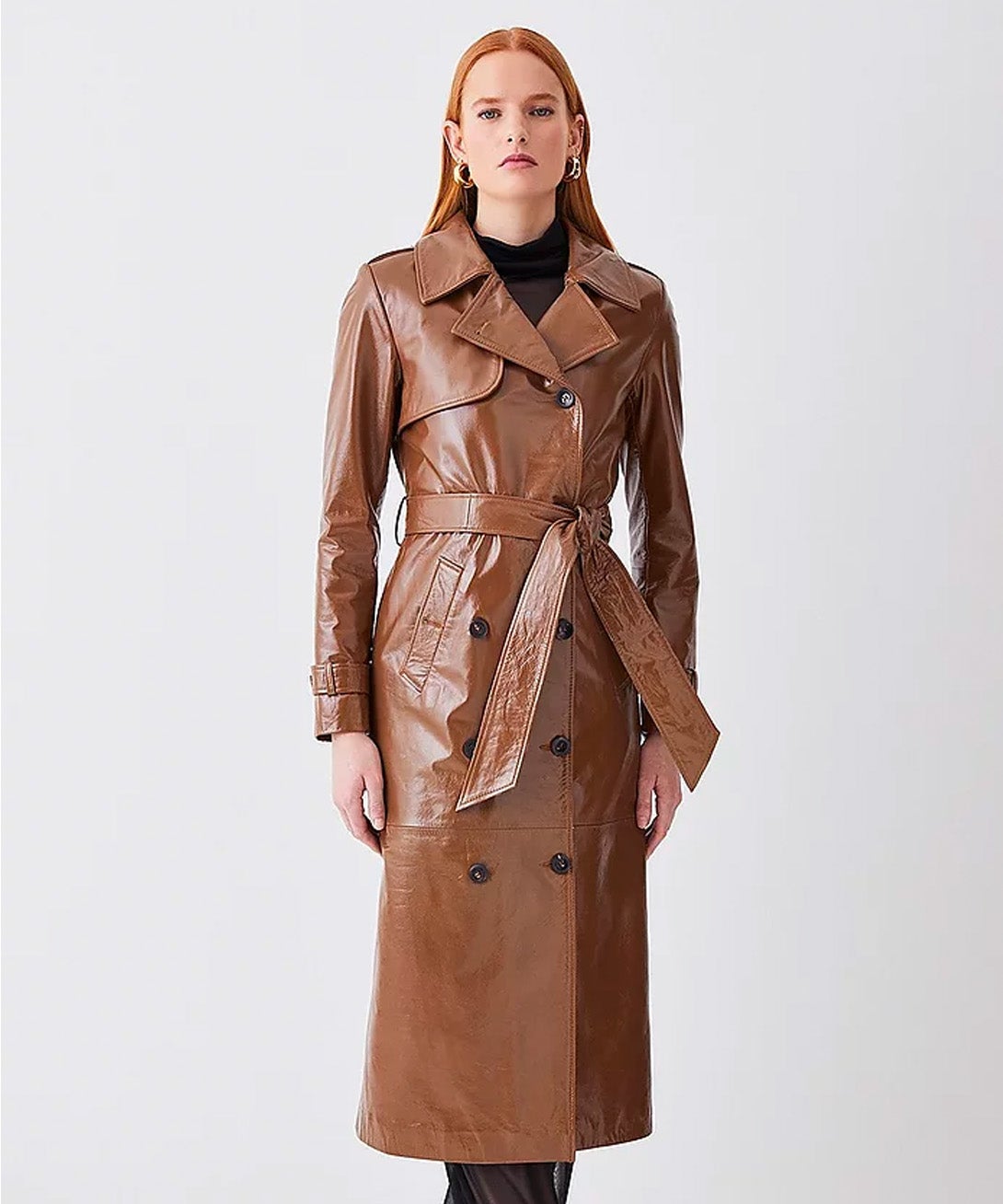 Karen Millen Patent Leather Trench Coat
