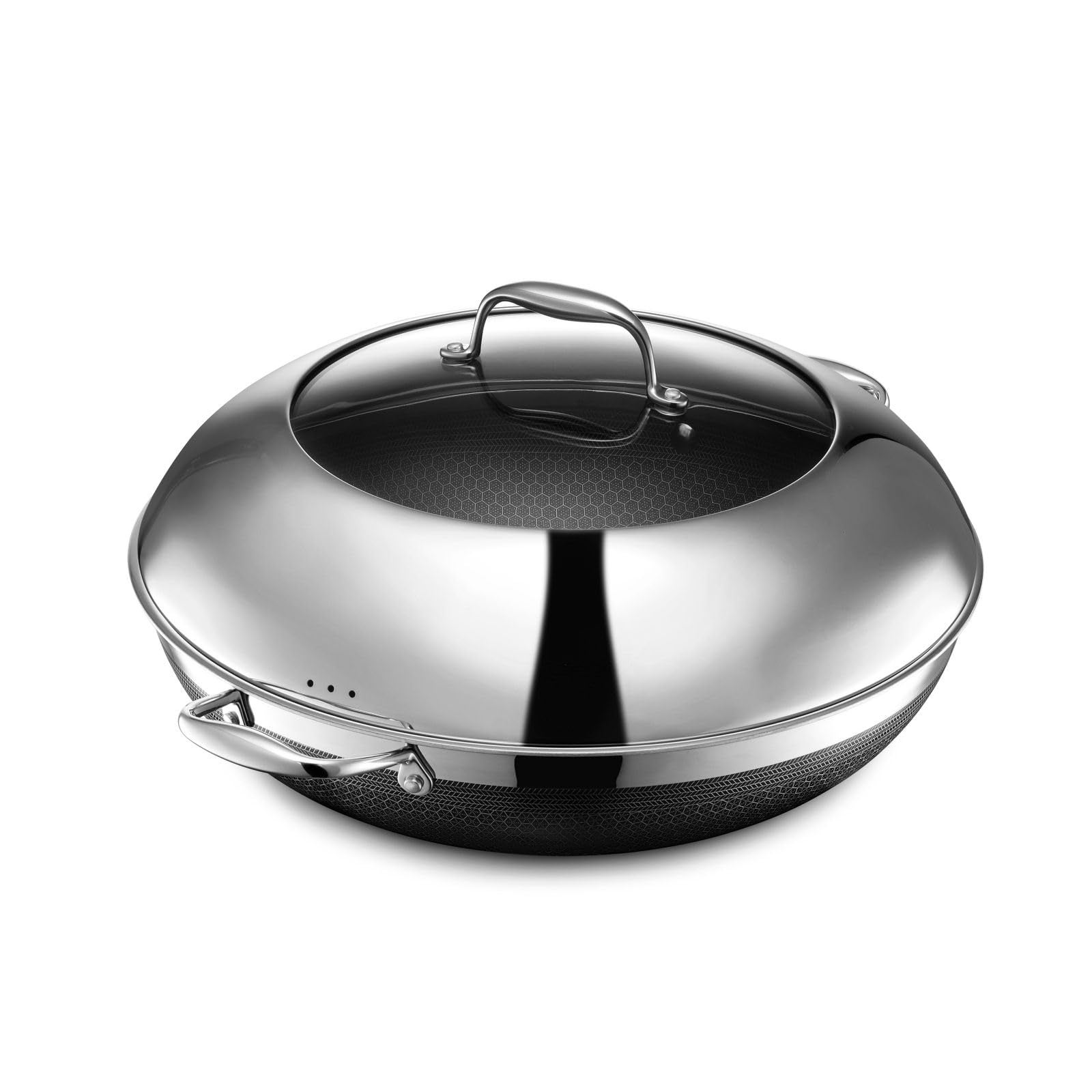 HexClad + 14-Inch Hybrid Stainless Steel Wok