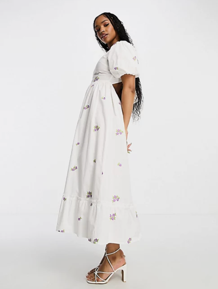 Miss selfridge sales embroidered maxi dress