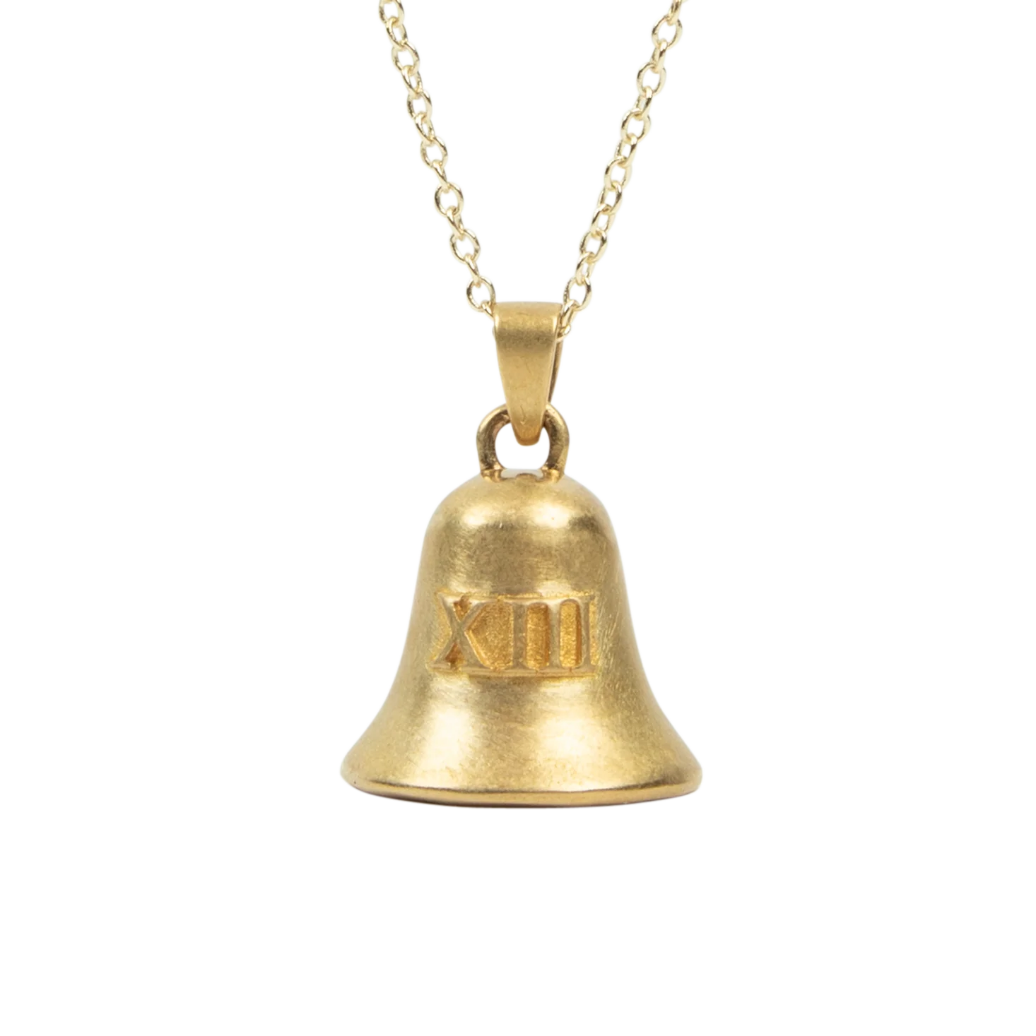 Bell pendant necklace on sale