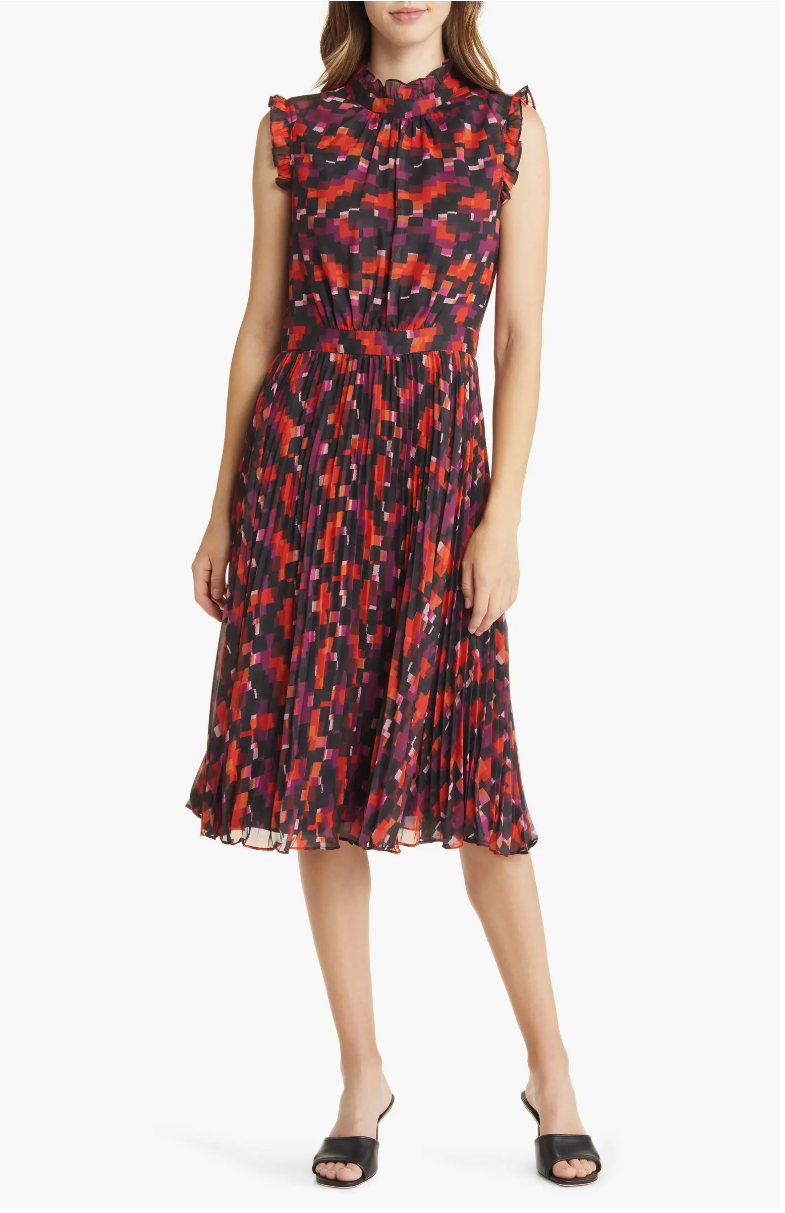 Maggy london deals kimono pleated dress