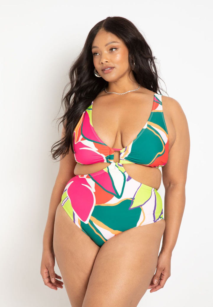 New Style Stripes Brown swimming Costume Plus Size Swimming Suit for Women  One Piece - China Women Swimsuit and Plus Size Swimwear price