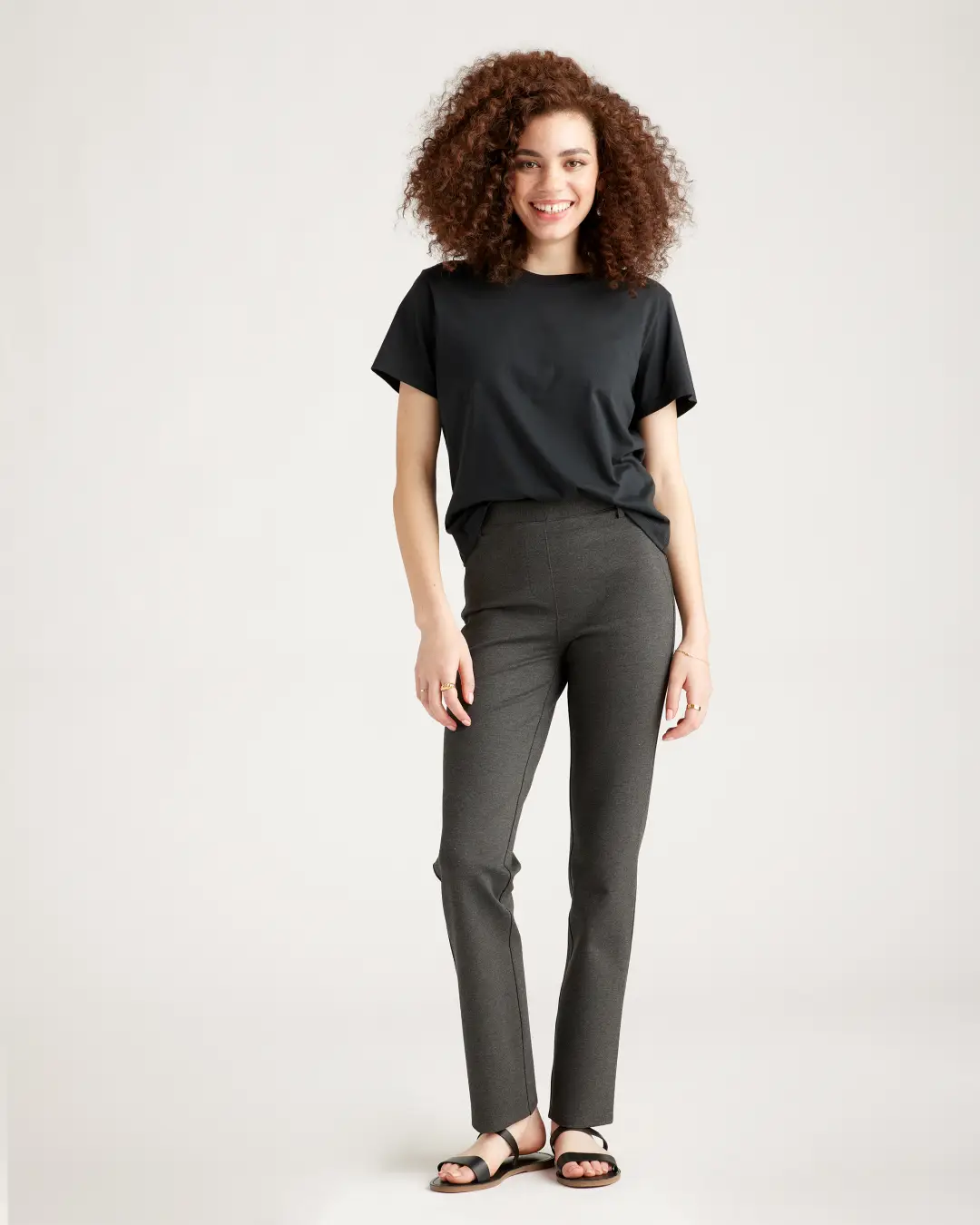Quince + Ultra-Stretch Ponte Straight Leg Pant
