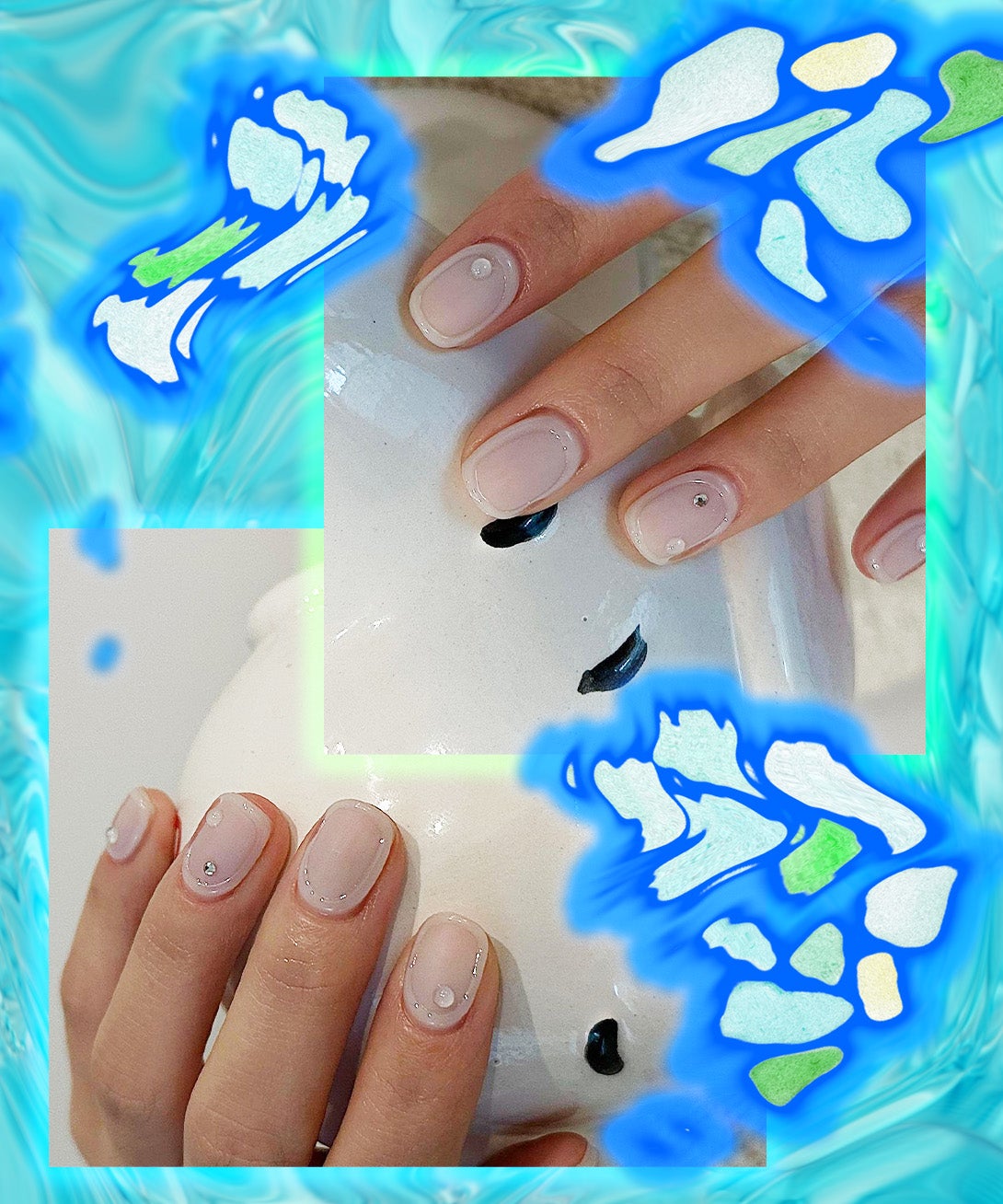 Sea Glass Nails | TikTok